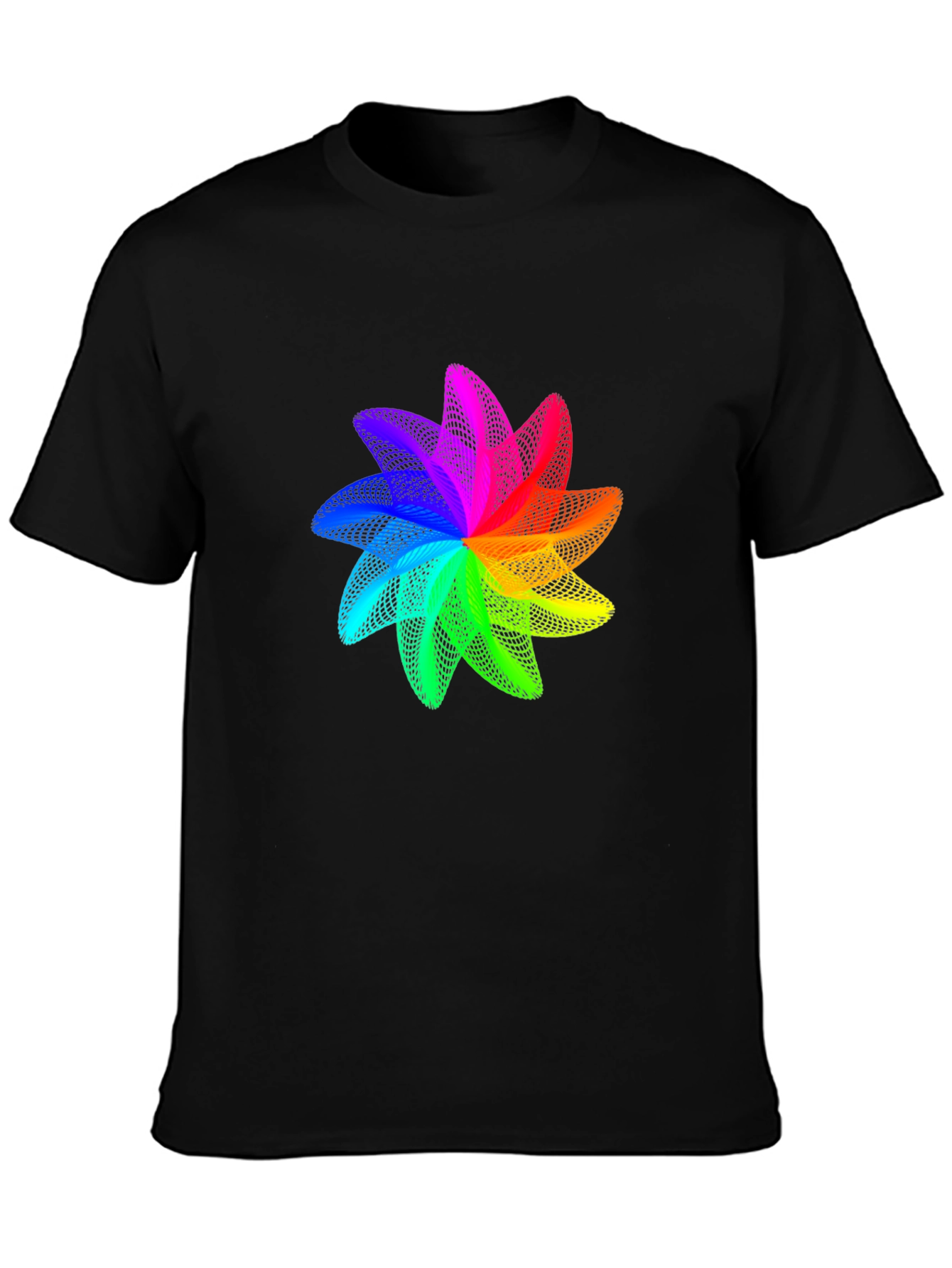 Rainbow Geometric Flower T-Shirt
