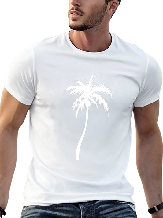 Black Palm Tree Graphic Tee - Tropical Style