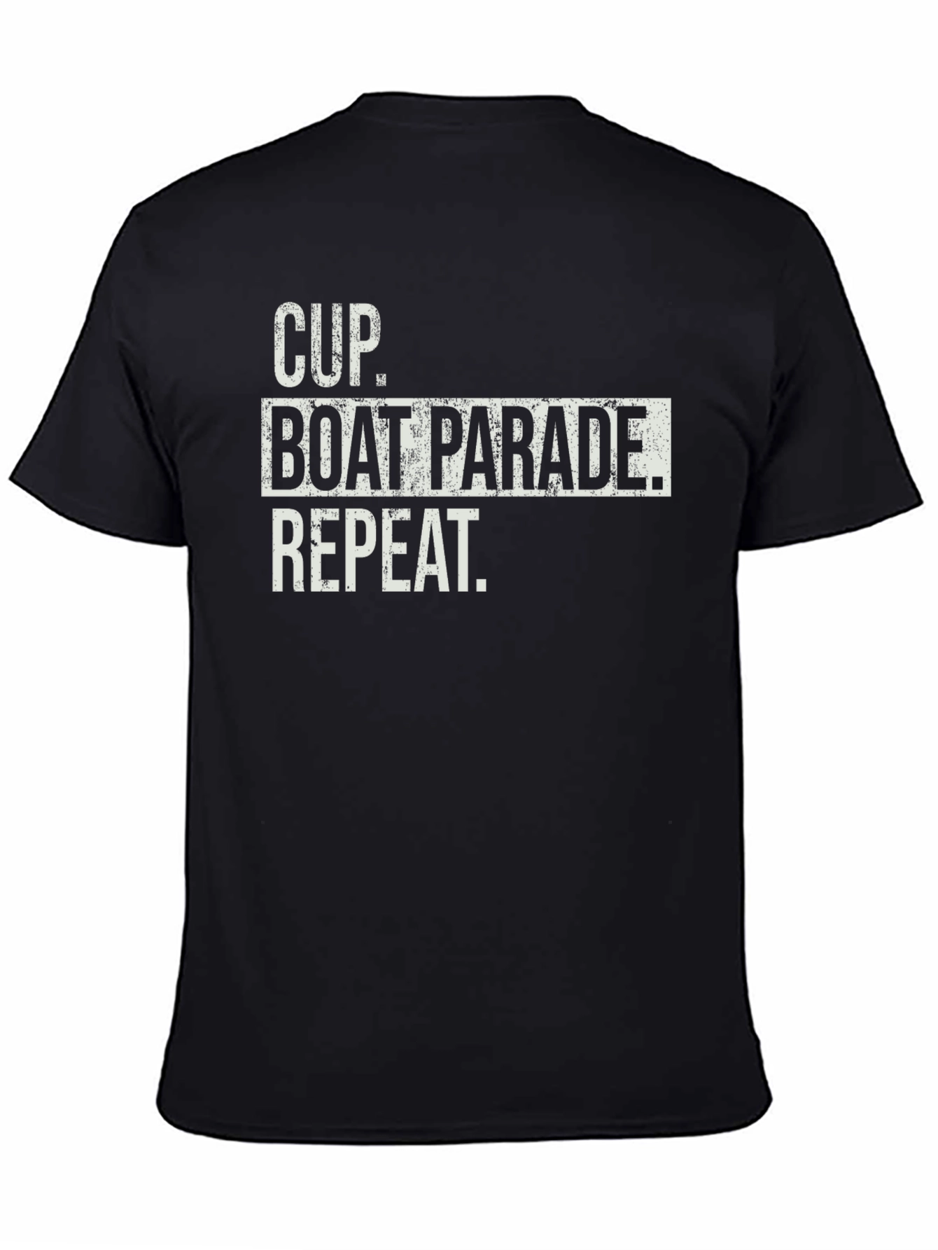 Cup Boat Parade Repeat Black T-Shirt