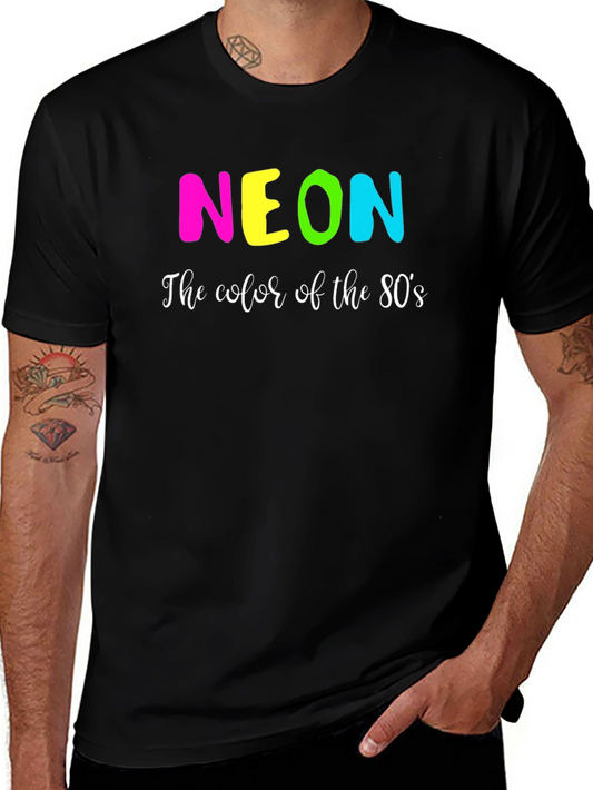 Neon 80s Graphic Tee - Retro Style