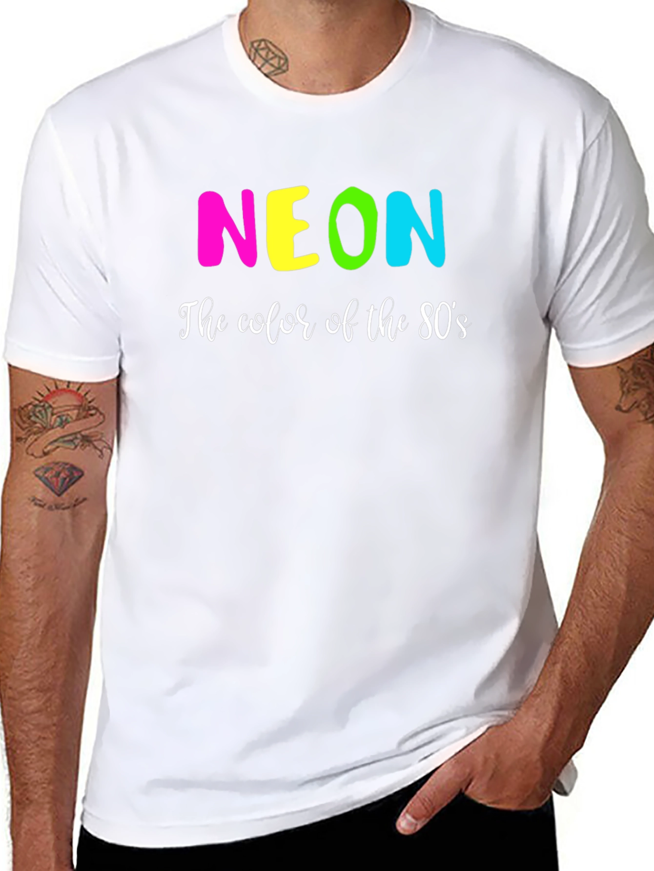 Neon 80s Graphic Tee - Retro Style