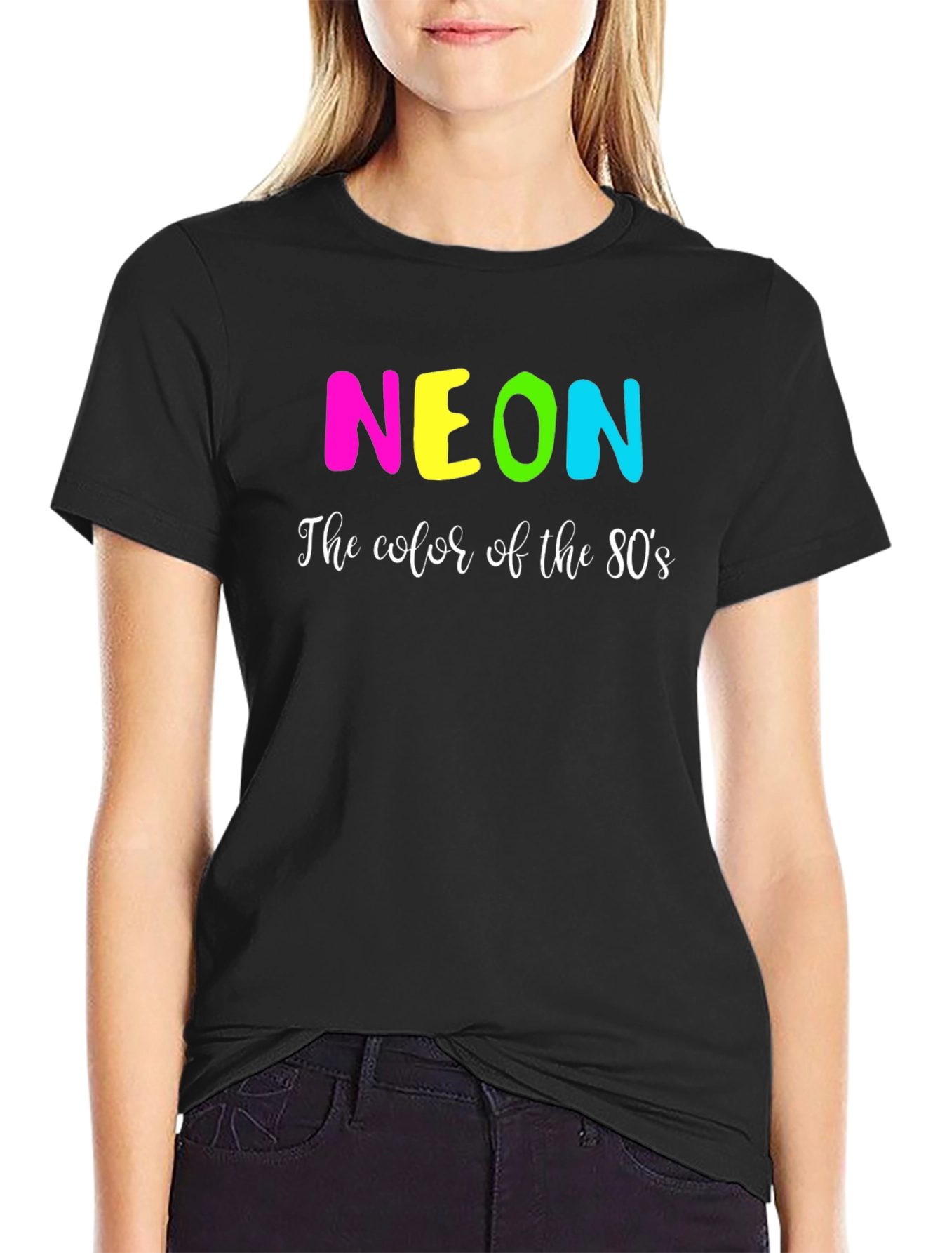 Neon 80s Graphic Tee - Retro Style