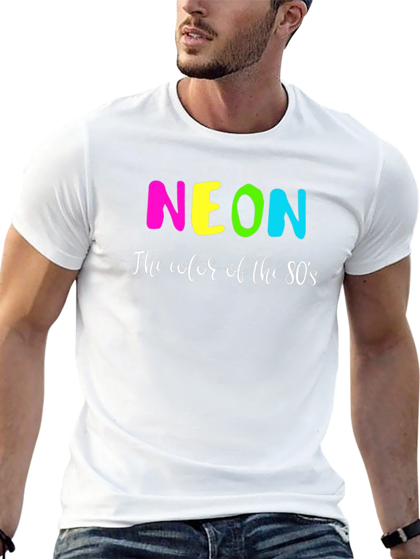 Neon 80s Graphic Tee - Retro Style