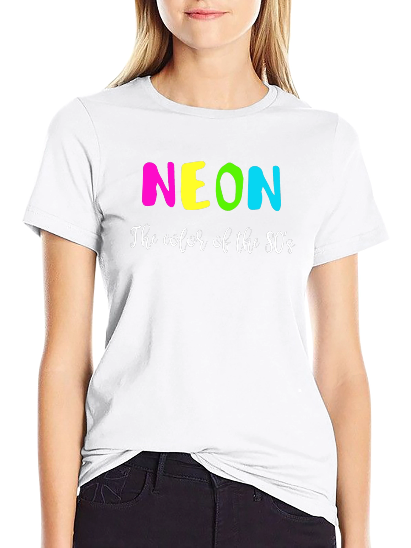Neon 80s Graphic Tee - Retro Style