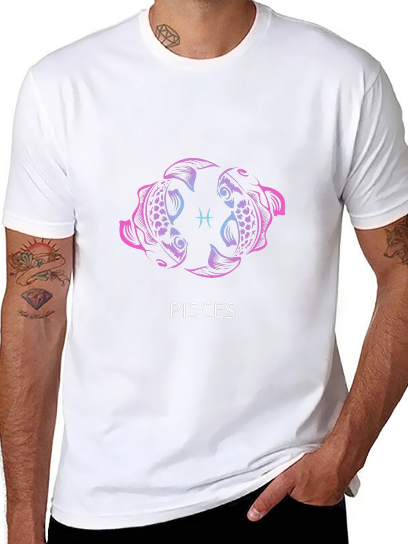 Pisces Zodiac T-Shirt - Black Astrology Tee