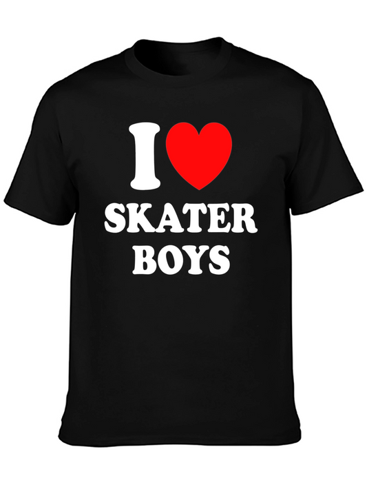 I Heart Skater Boys T-Shirt - Black Tee