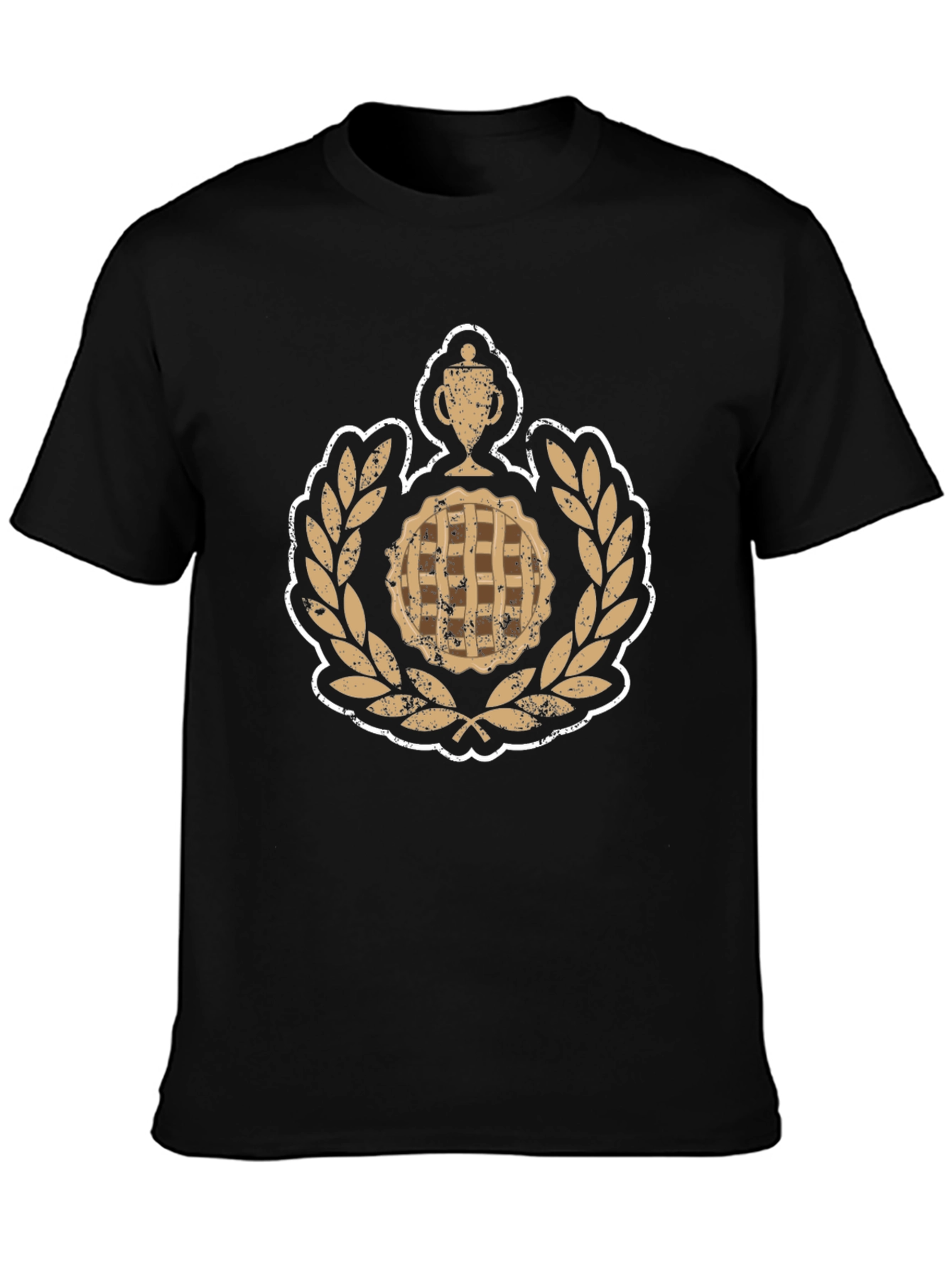 Pie Champion Graphic Tee - Black Cotton T-Shirt
