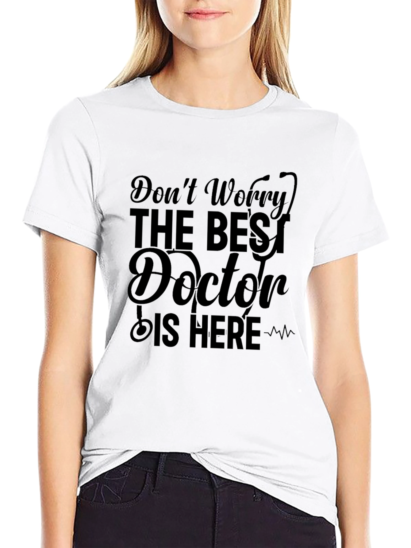 Best Doctor Here Black Graphic Tee