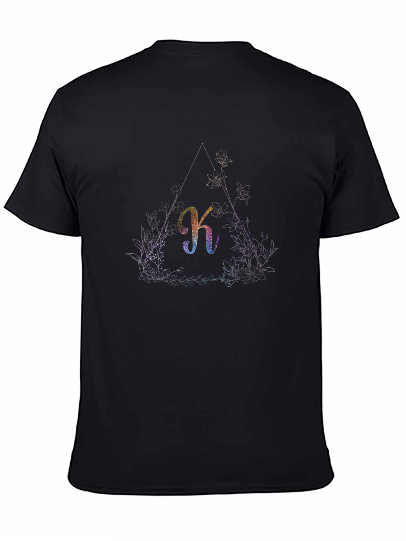 Rainbow Initial K Graphic Tee