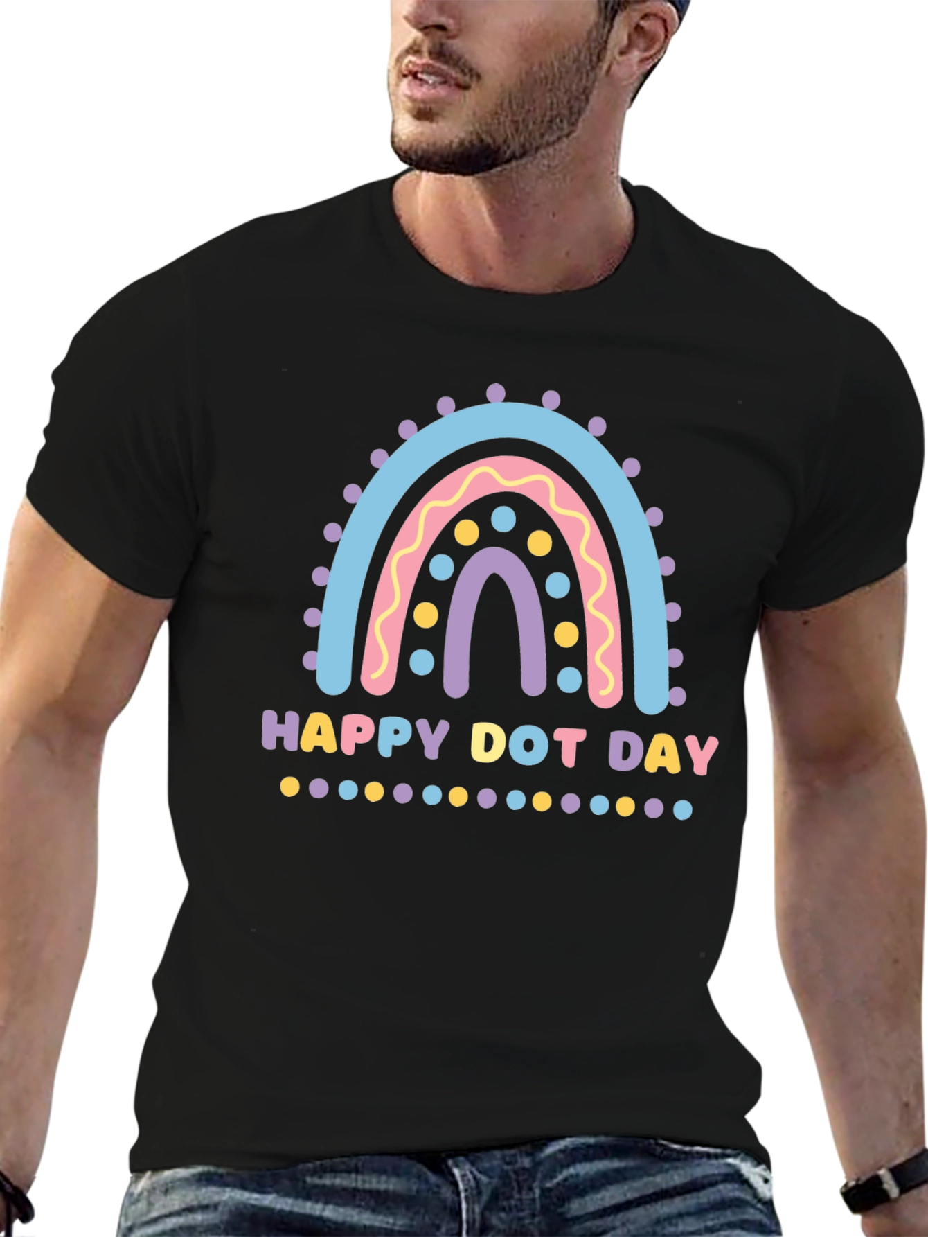 Happy Dot Day Rainbow Graphic Tee - Unisex