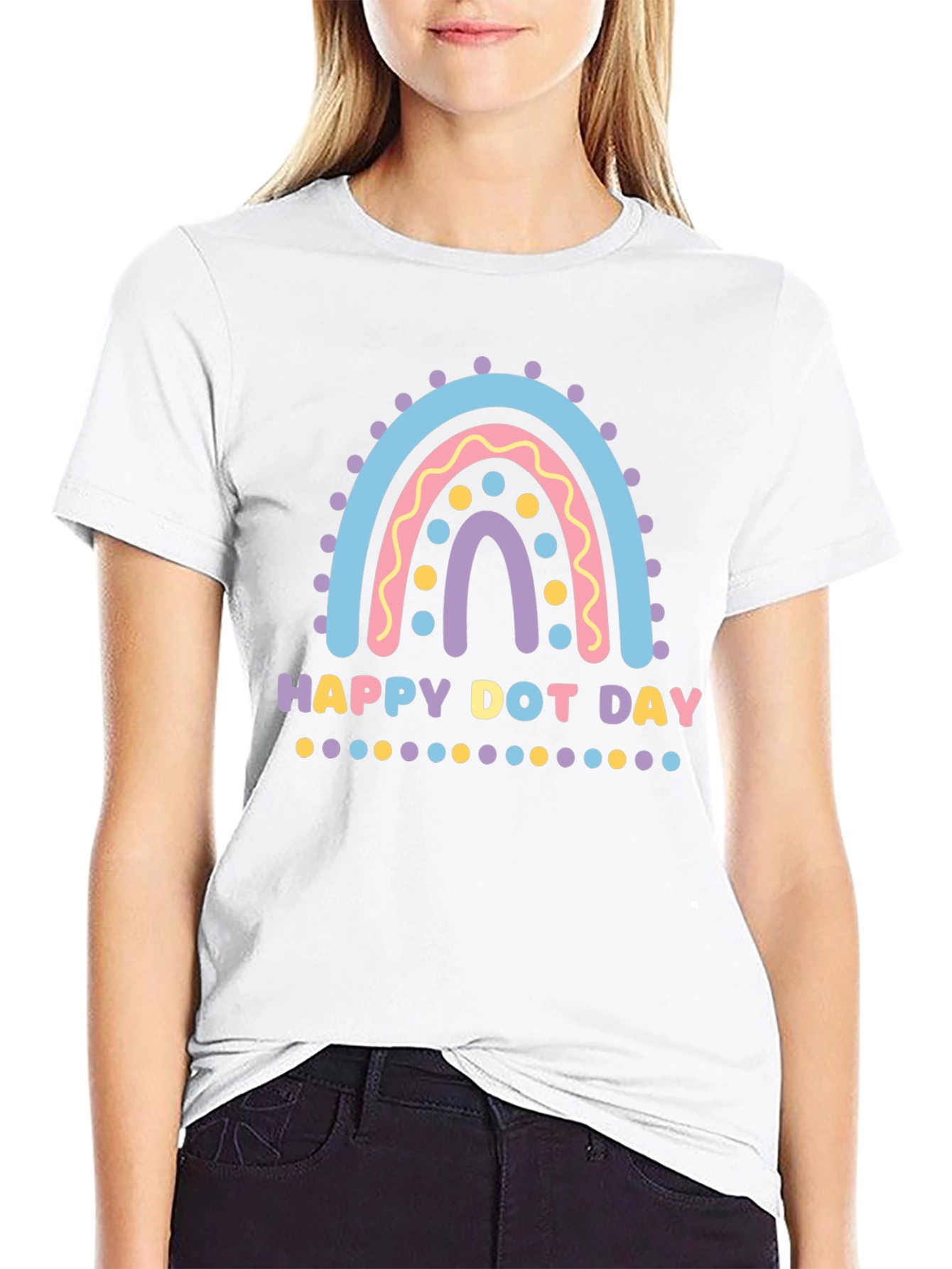 Happy Dot Day Rainbow Graphic Tee - Unisex