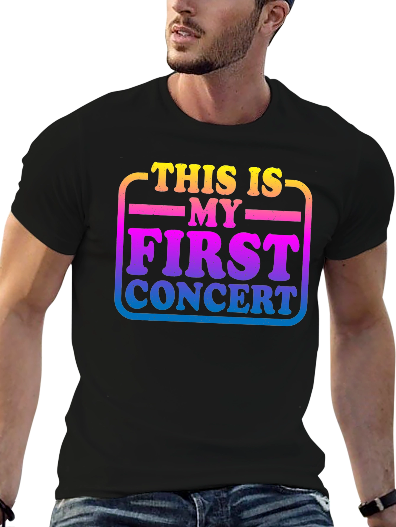 First Concert Graphic Tee - Unisex Black T-Shirt