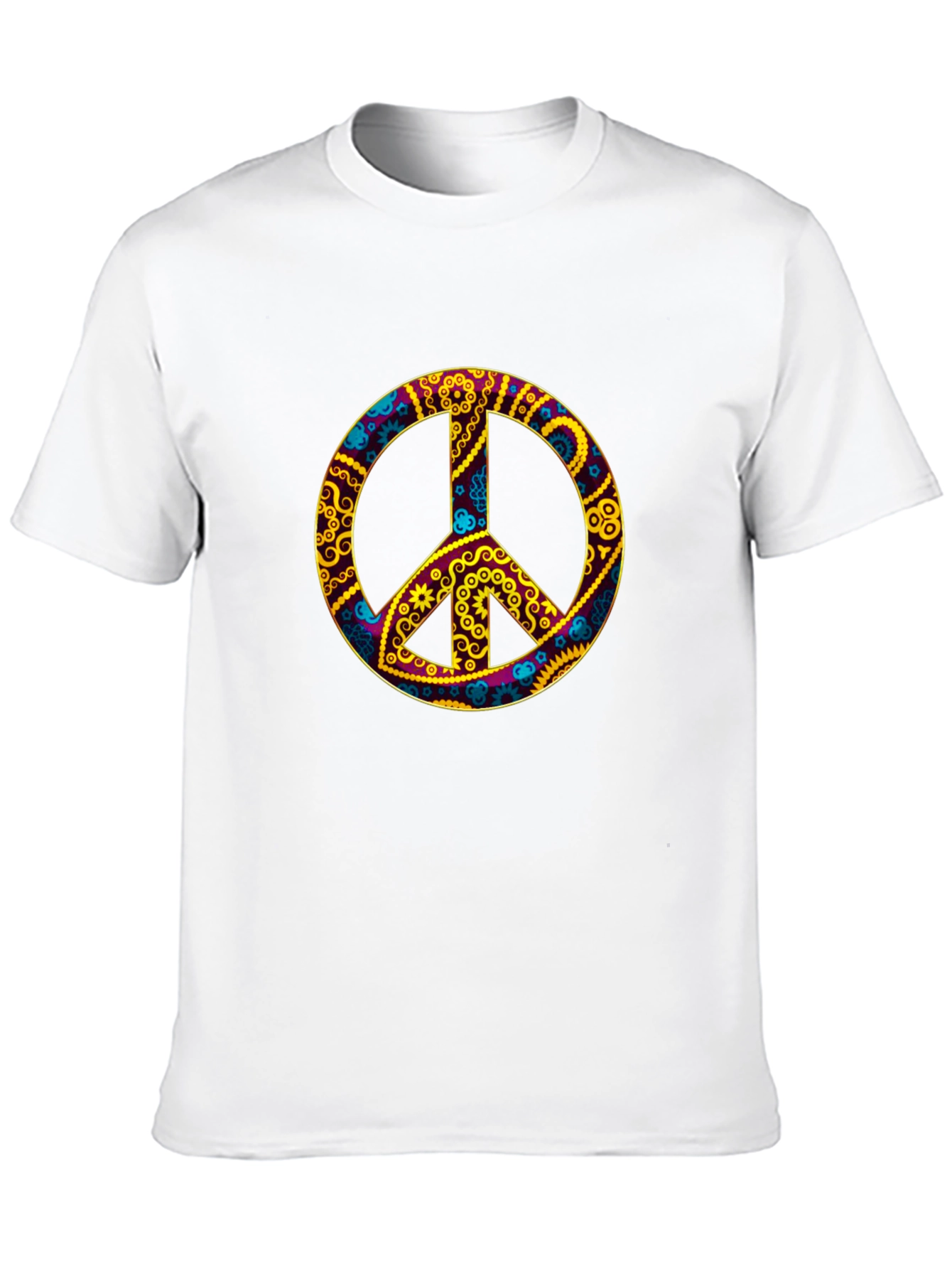 Groovy Peace Sign Black T-Shirt