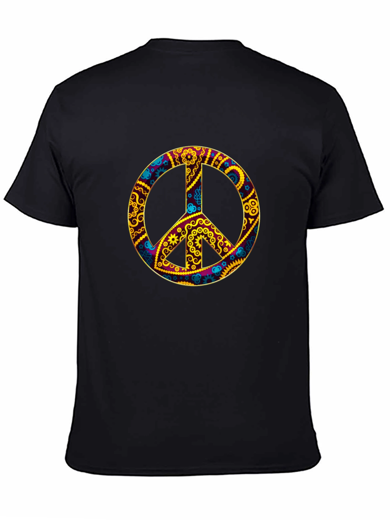Groovy Peace Sign Black T-Shirt