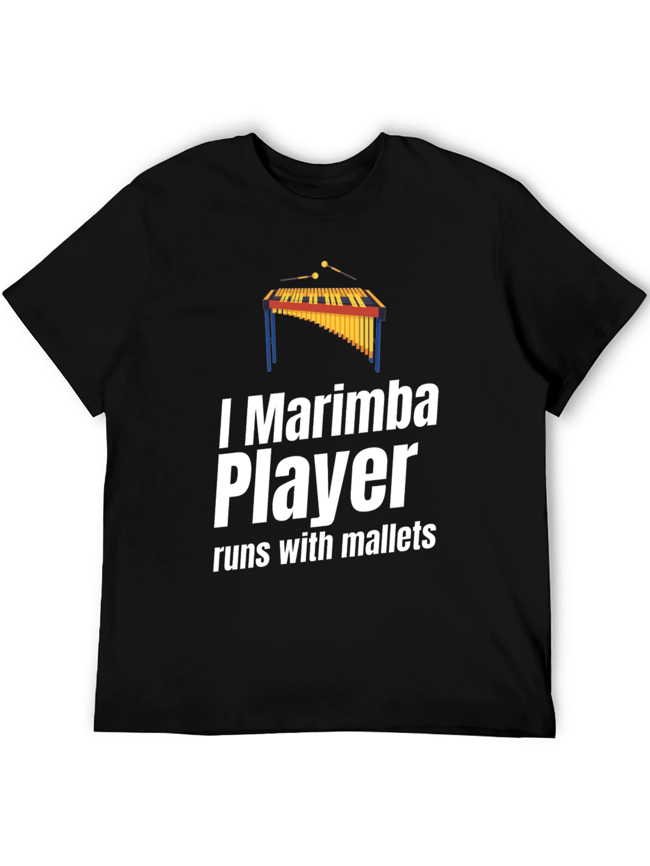 I Marimba Player T-Shirt - Runs With Mallets