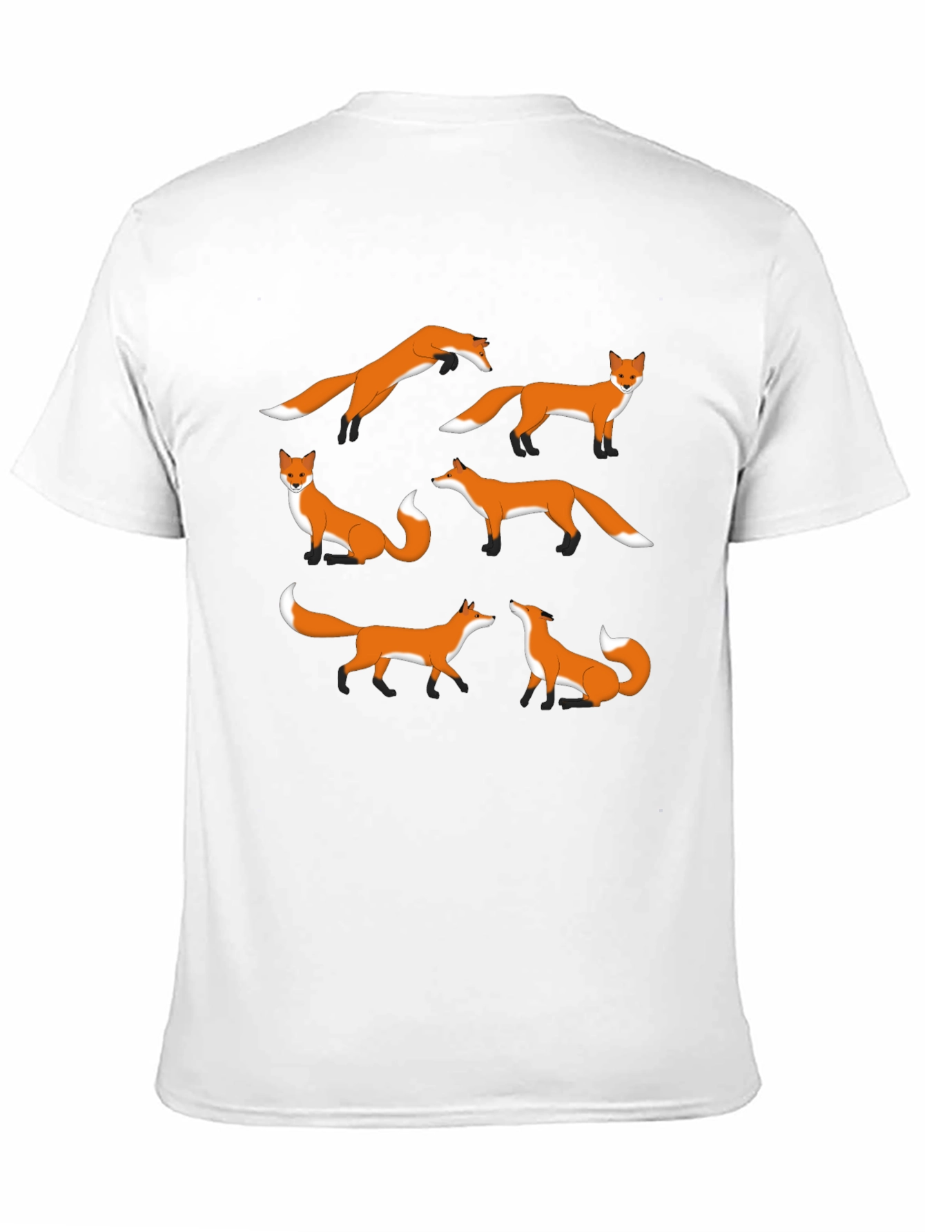 Fox Pattern Graphic T-Shirt - Stylish Casual Wear