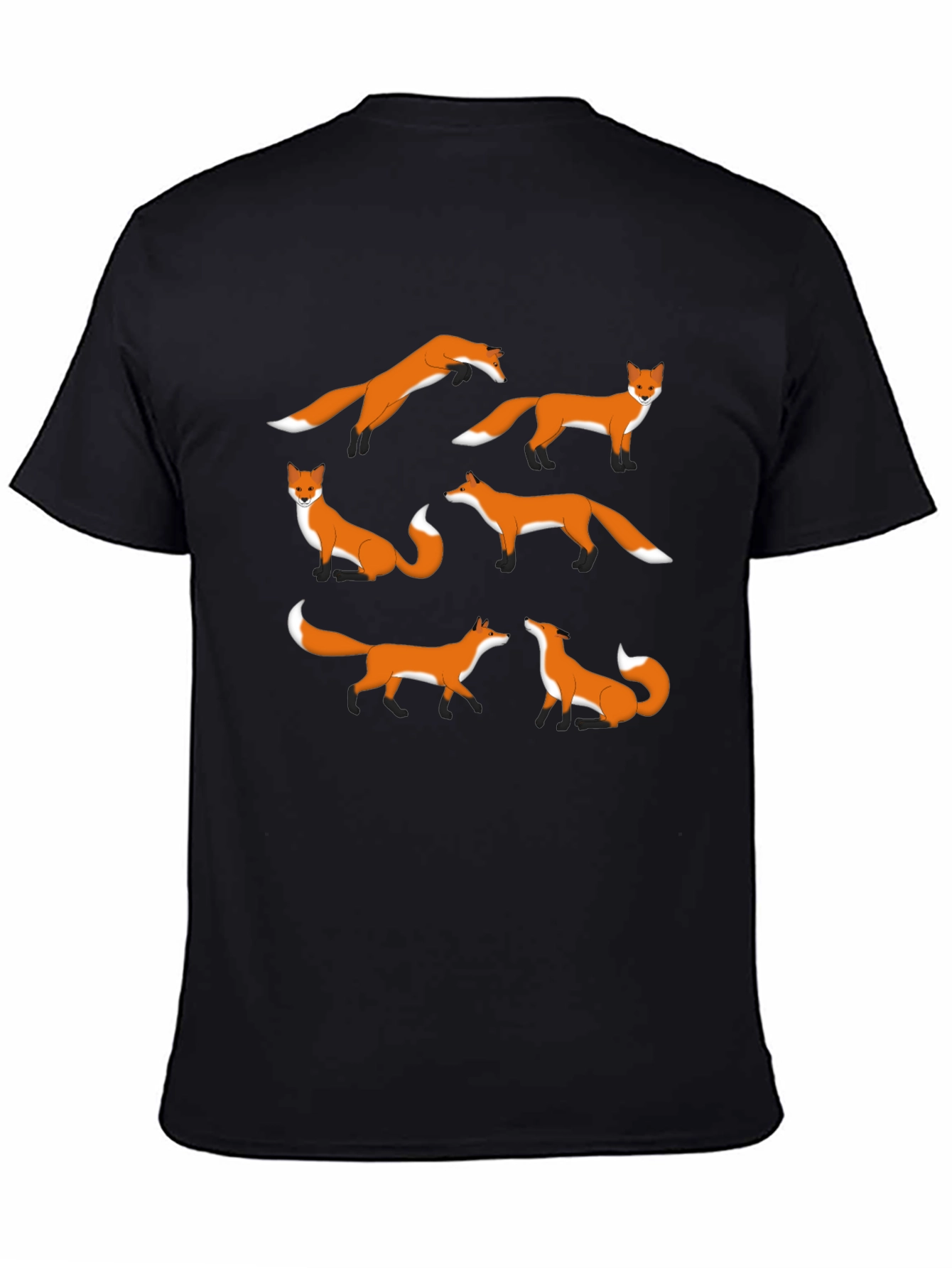 Fox Pattern Graphic T-Shirt - Stylish Casual Wear