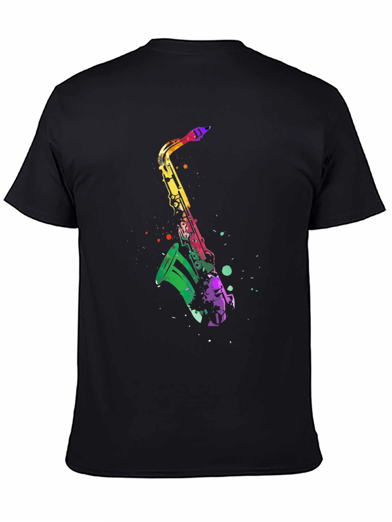 Colorful Saxophone Graphic T-Shirt