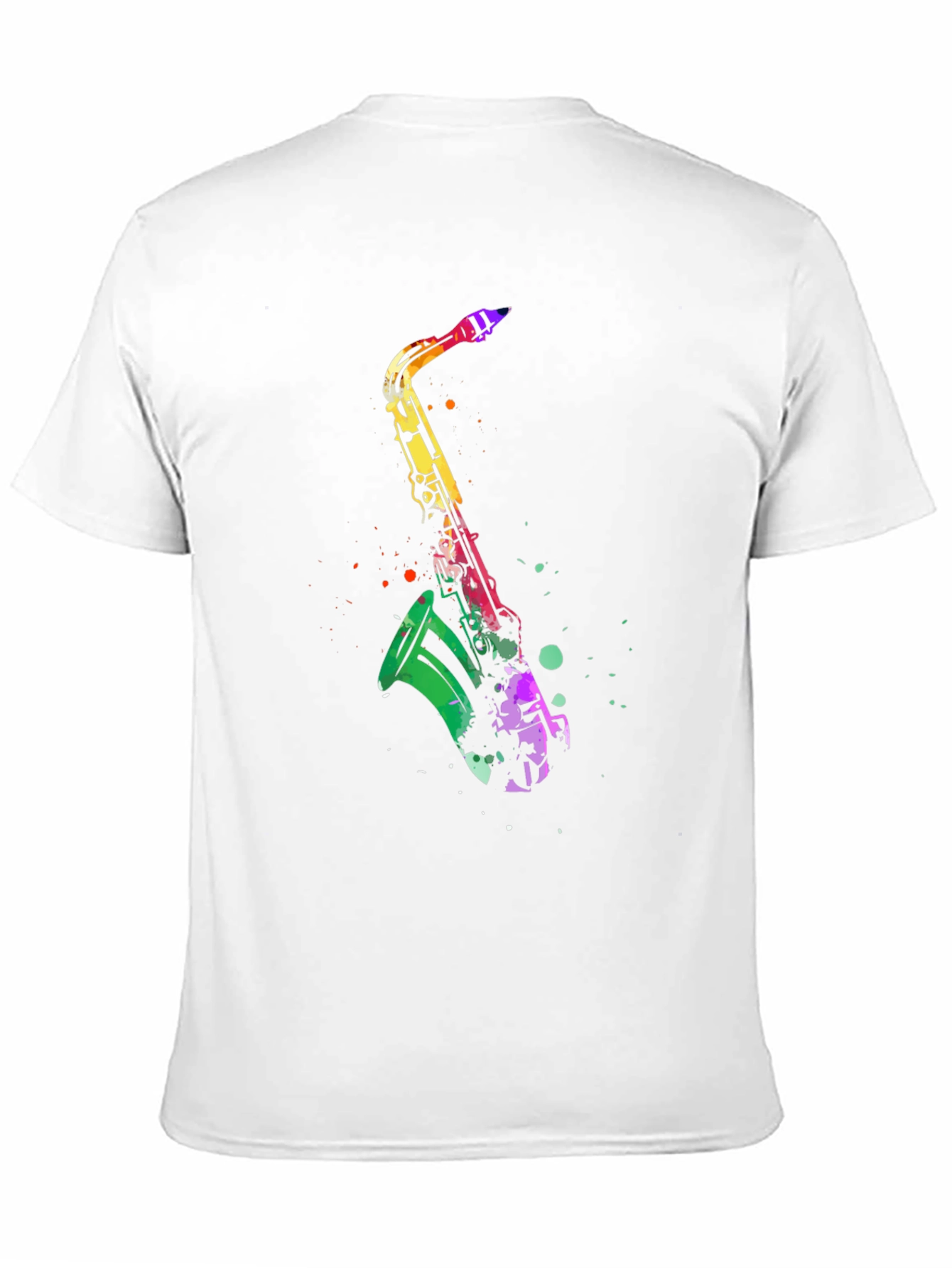 Colorful Saxophone Graphic T-Shirt
