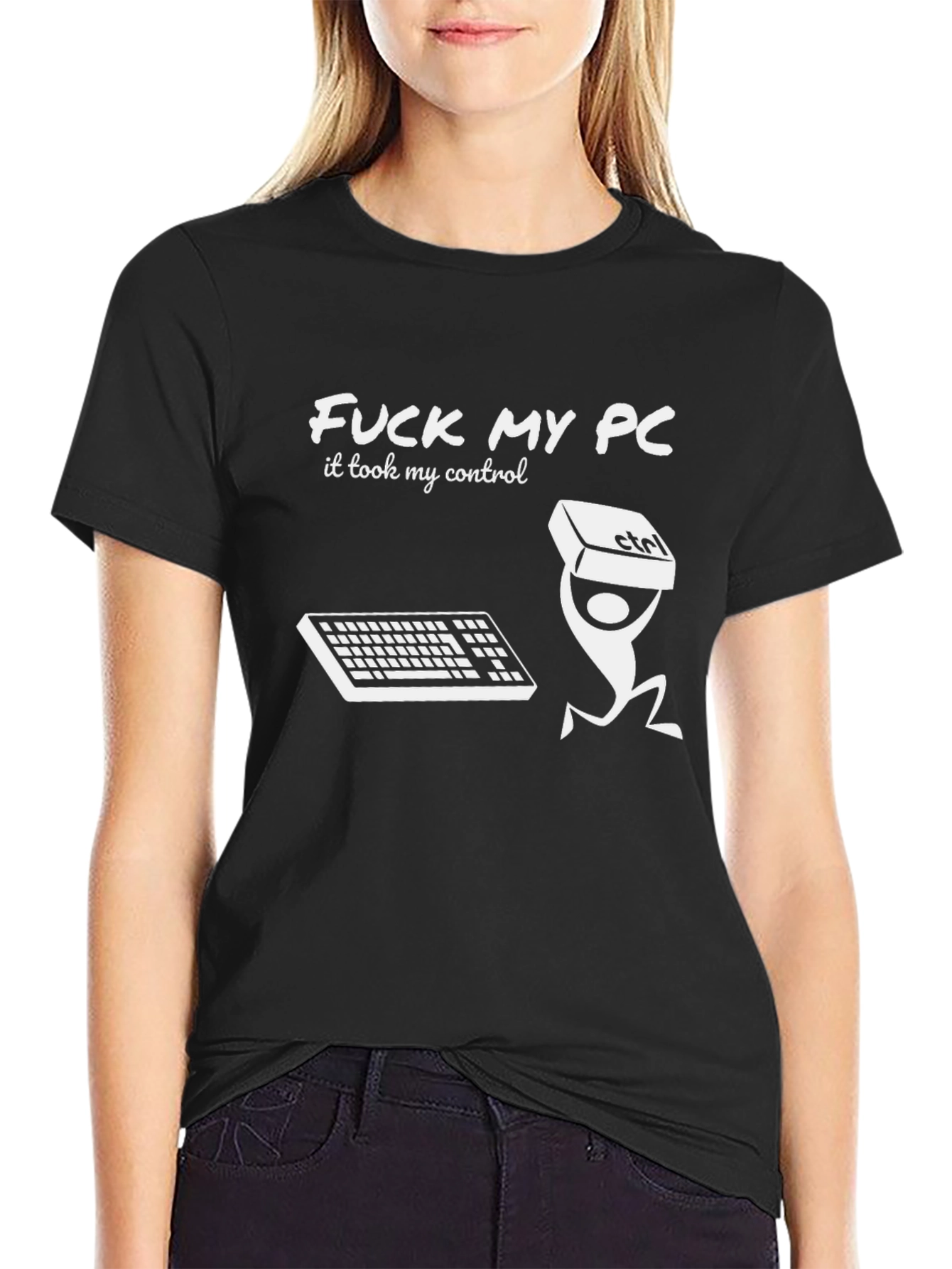 Funny F*ck My PC Graphic T-Shirt