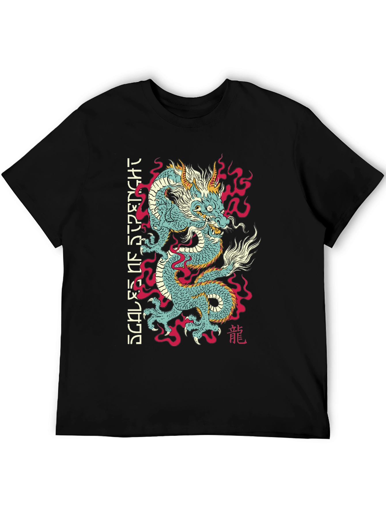 Dragon Scales Graphic Tee - Asian Inspired Streetwear