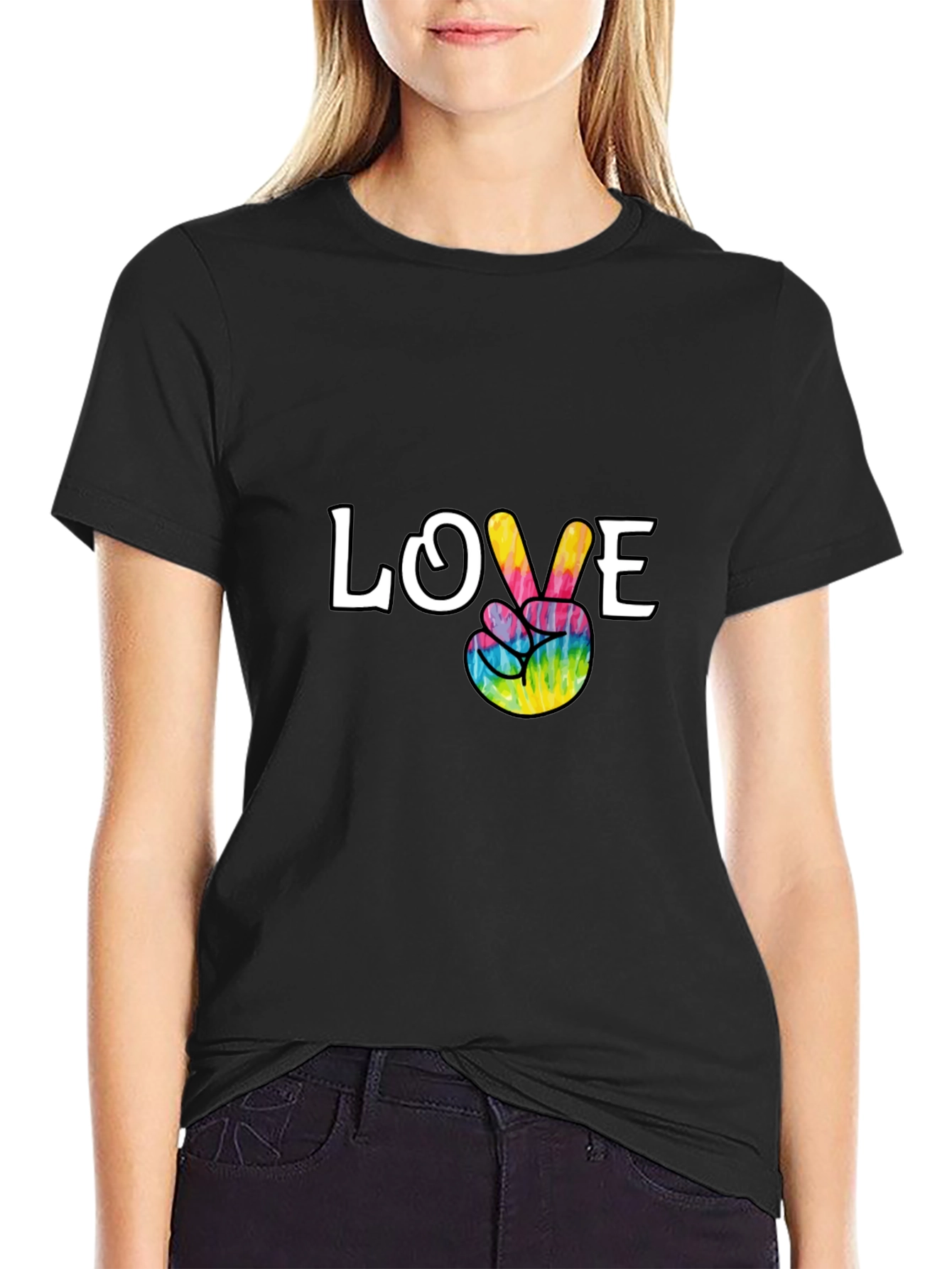 Love Peace Tie Dye Graphic T-Shirt