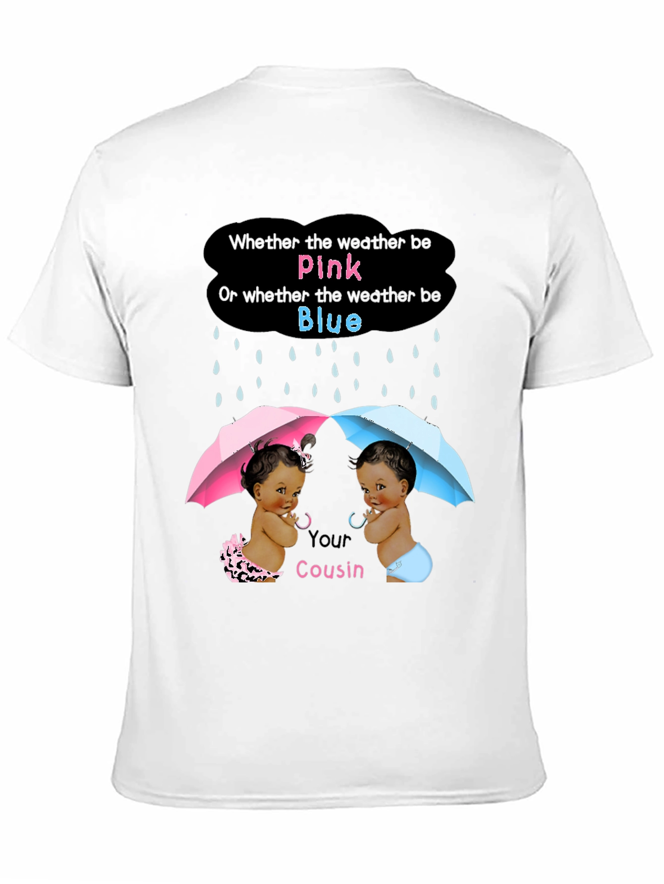 Pink or Blue Gender Reveal Cousin T-Shirt