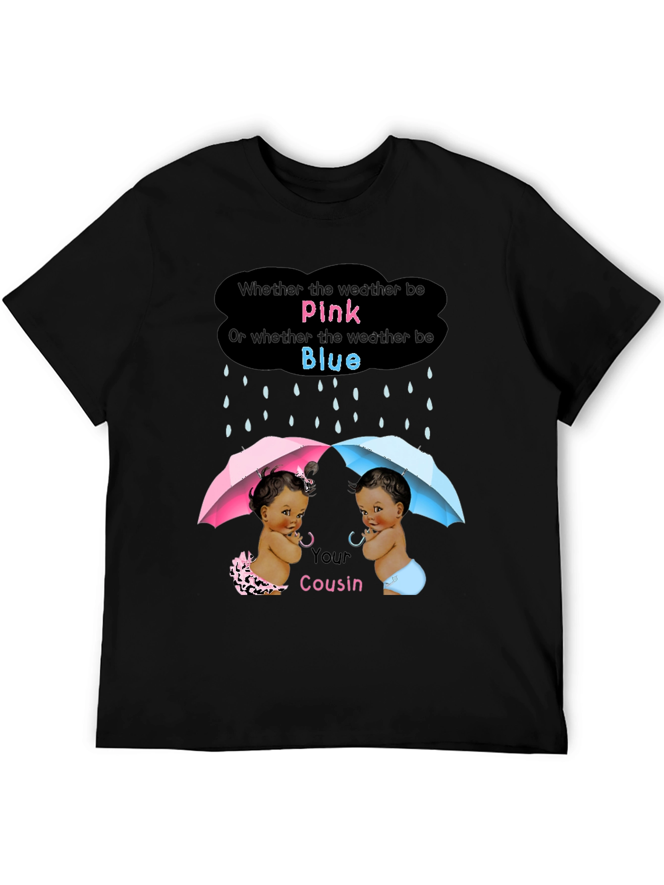 Pink or Blue Gender Reveal Cousin T-Shirt