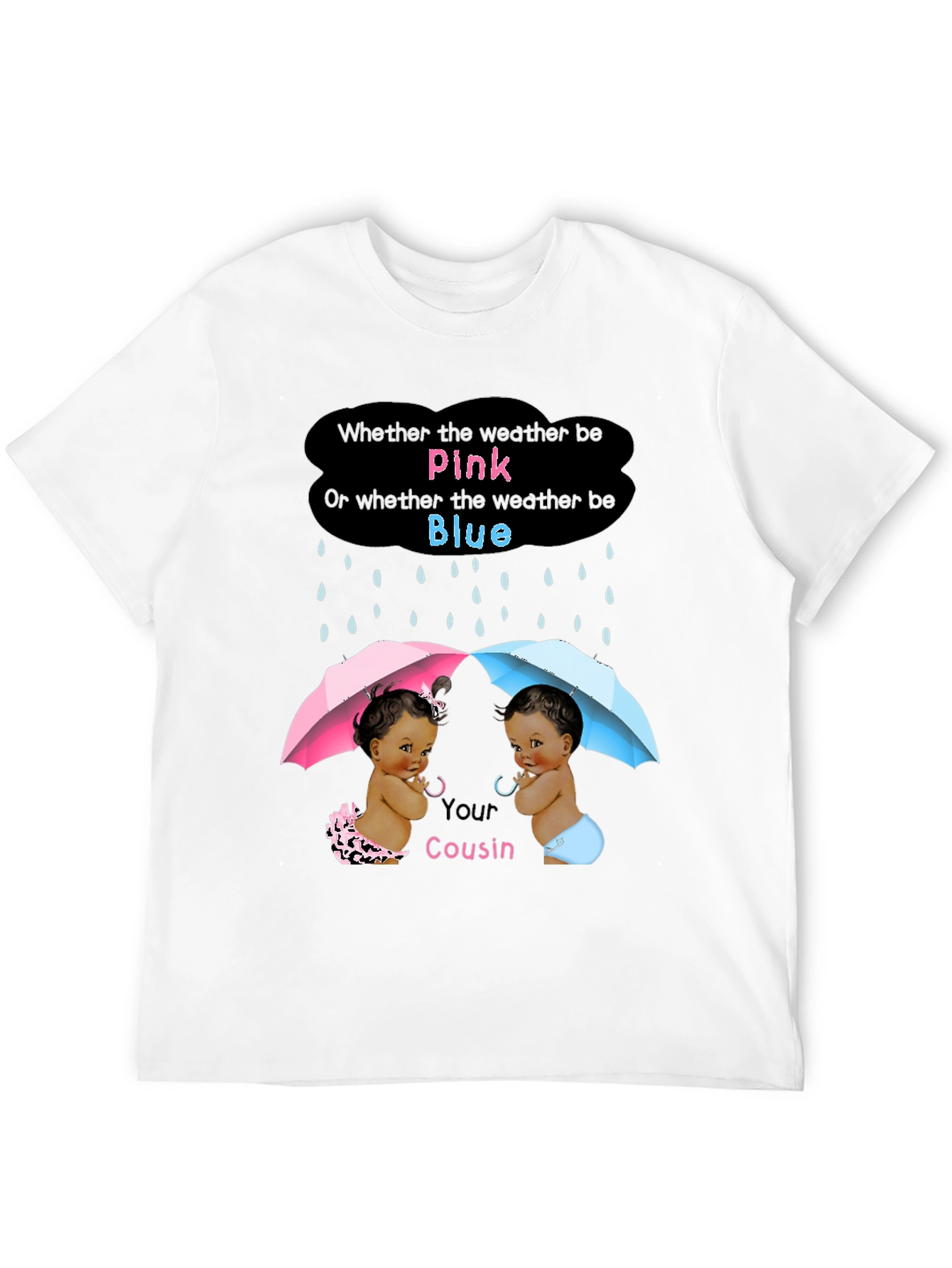 Pink or Blue Gender Reveal Cousin T-Shirt