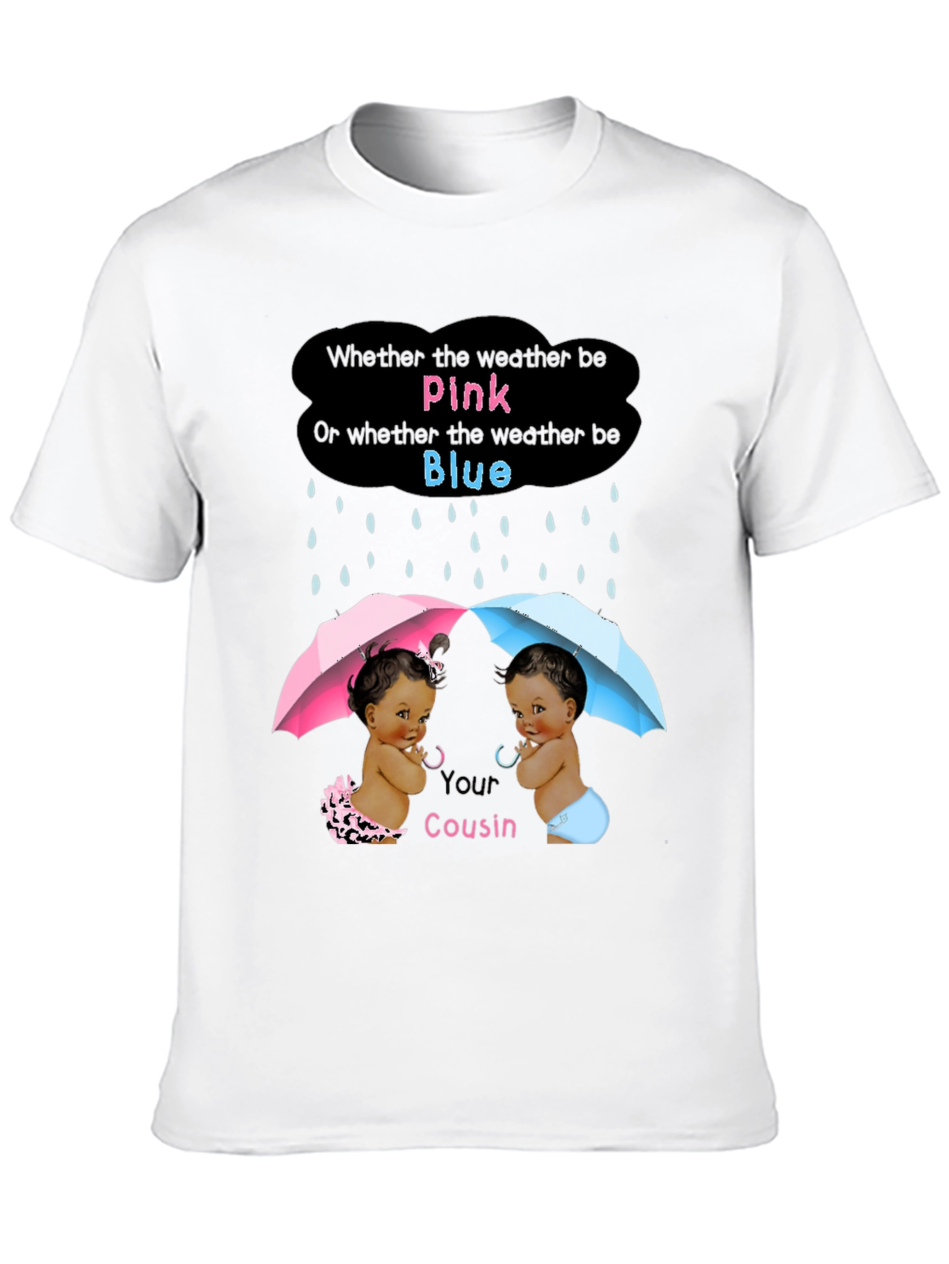 Pink or Blue Gender Reveal Cousin T-Shirt