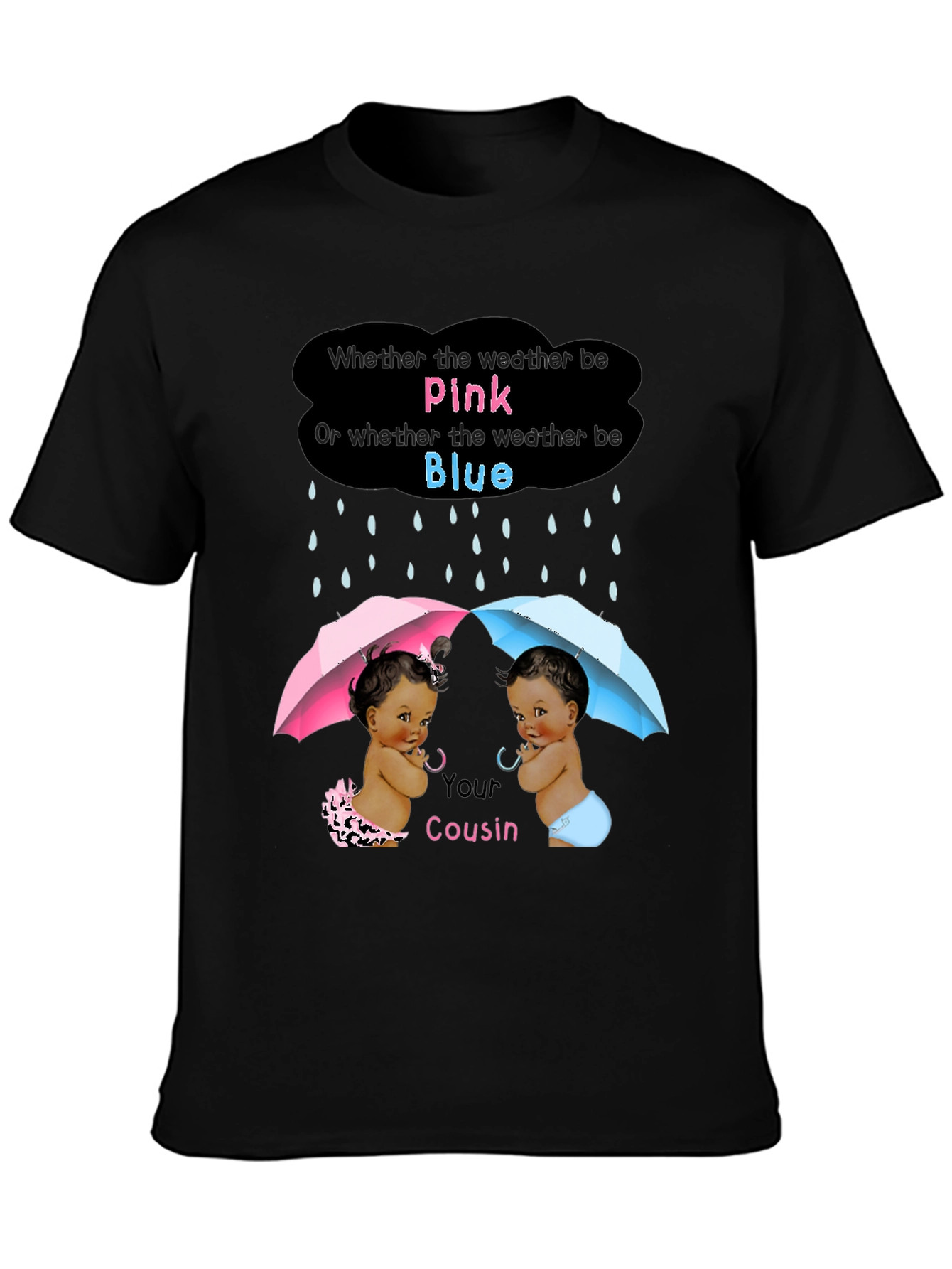 Pink or Blue Gender Reveal Cousin T-Shirt