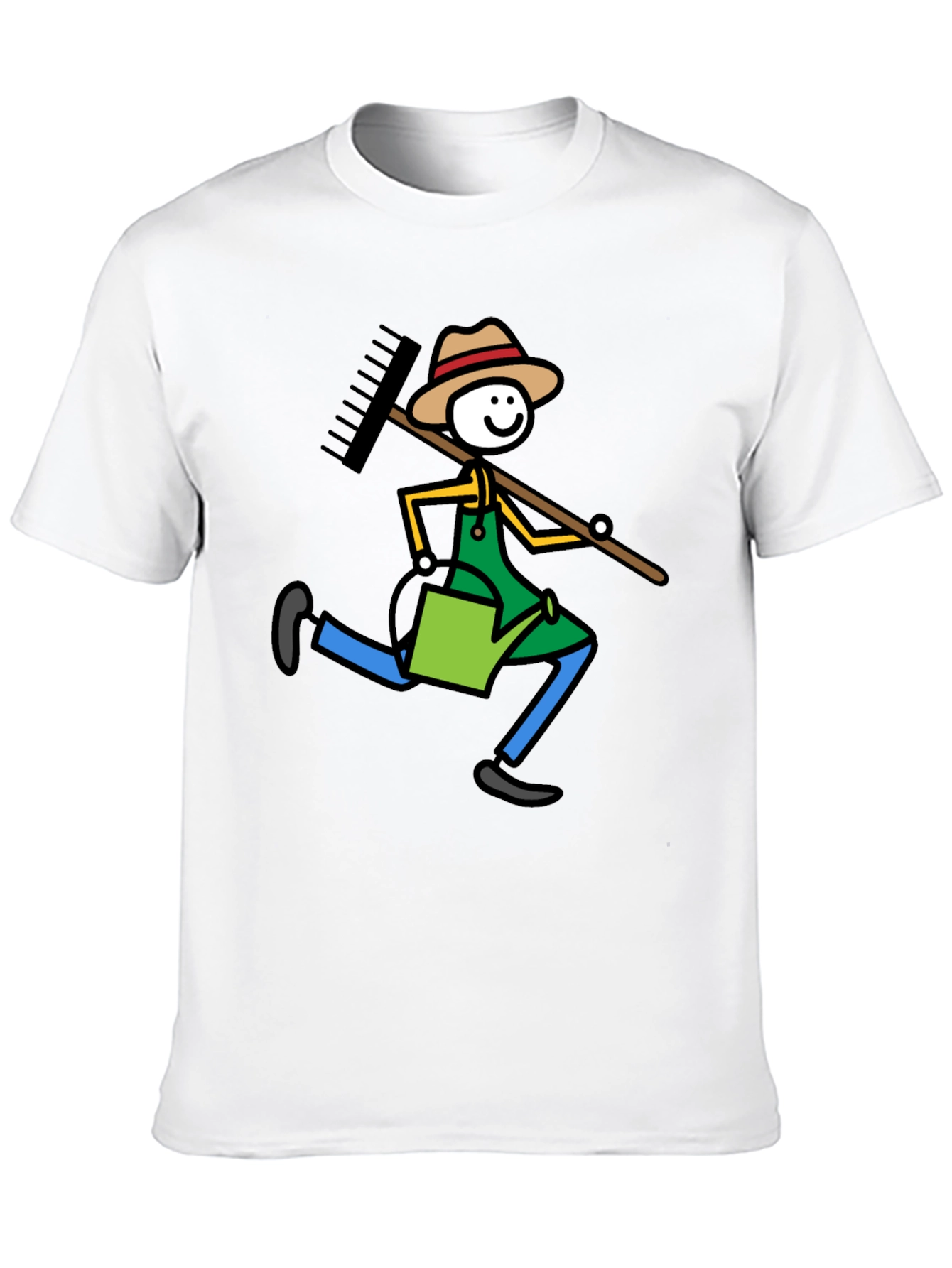 Gardener Stick Figure Graphic Tee - Black T-Shirt