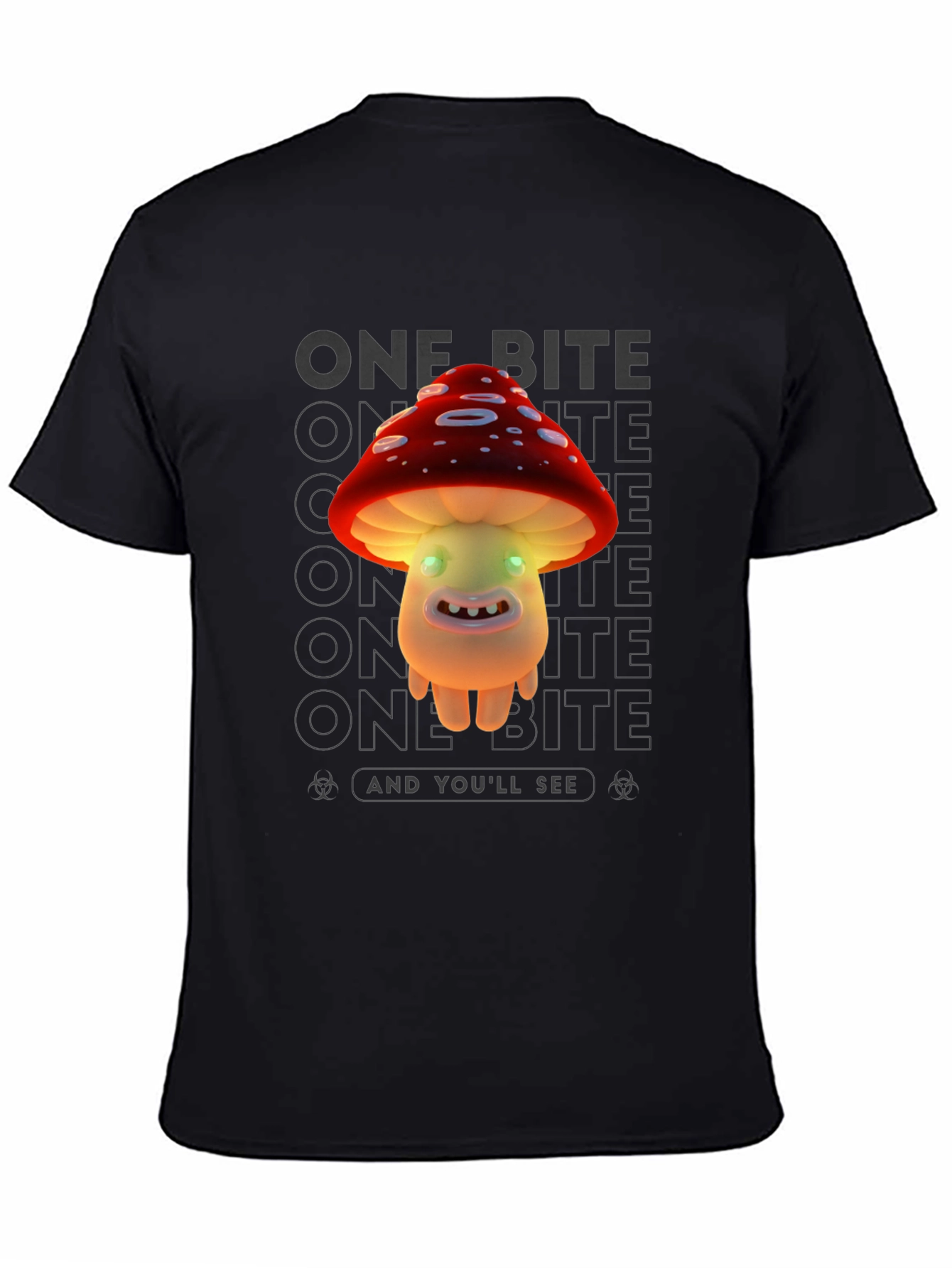 One Bite Mushroom Graphic T-Shirt