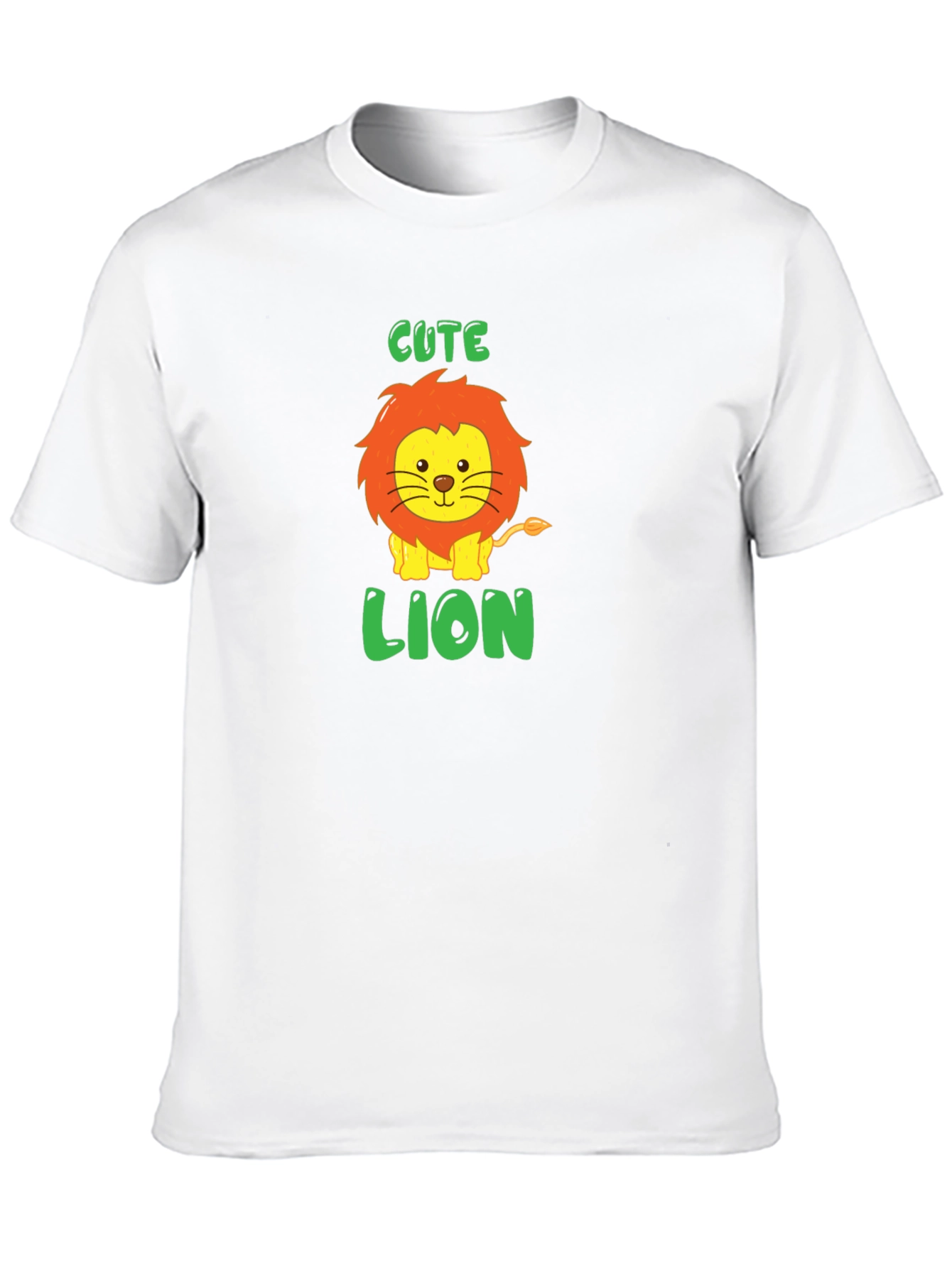 Cute Lion Graphic Tee - Soft Cotton Blend