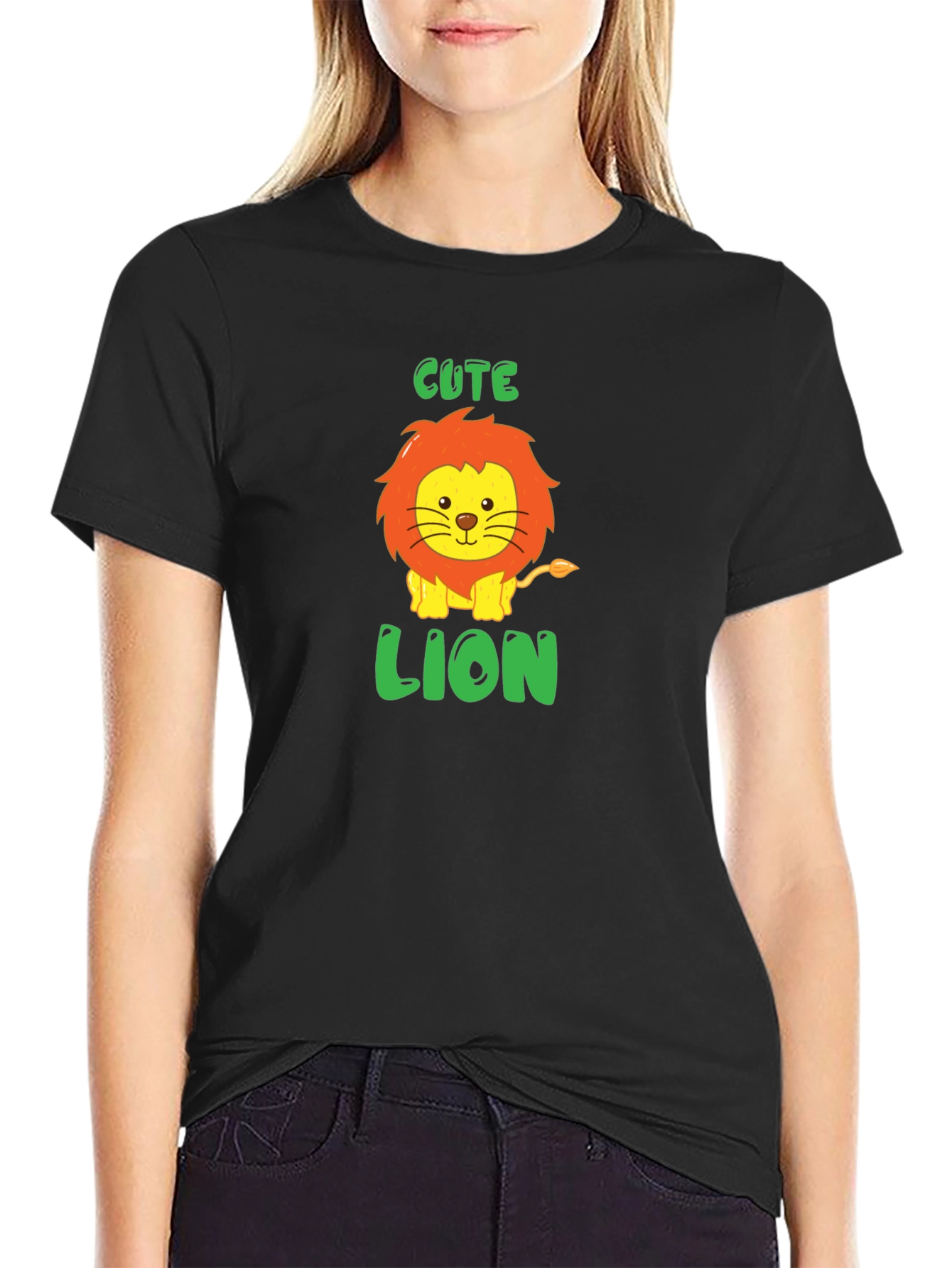 Cute Lion Graphic Tee - Soft Cotton Blend