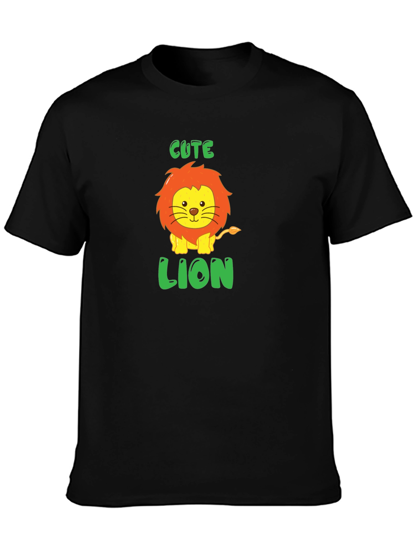 Cute Lion Graphic Tee - Soft Cotton Blend