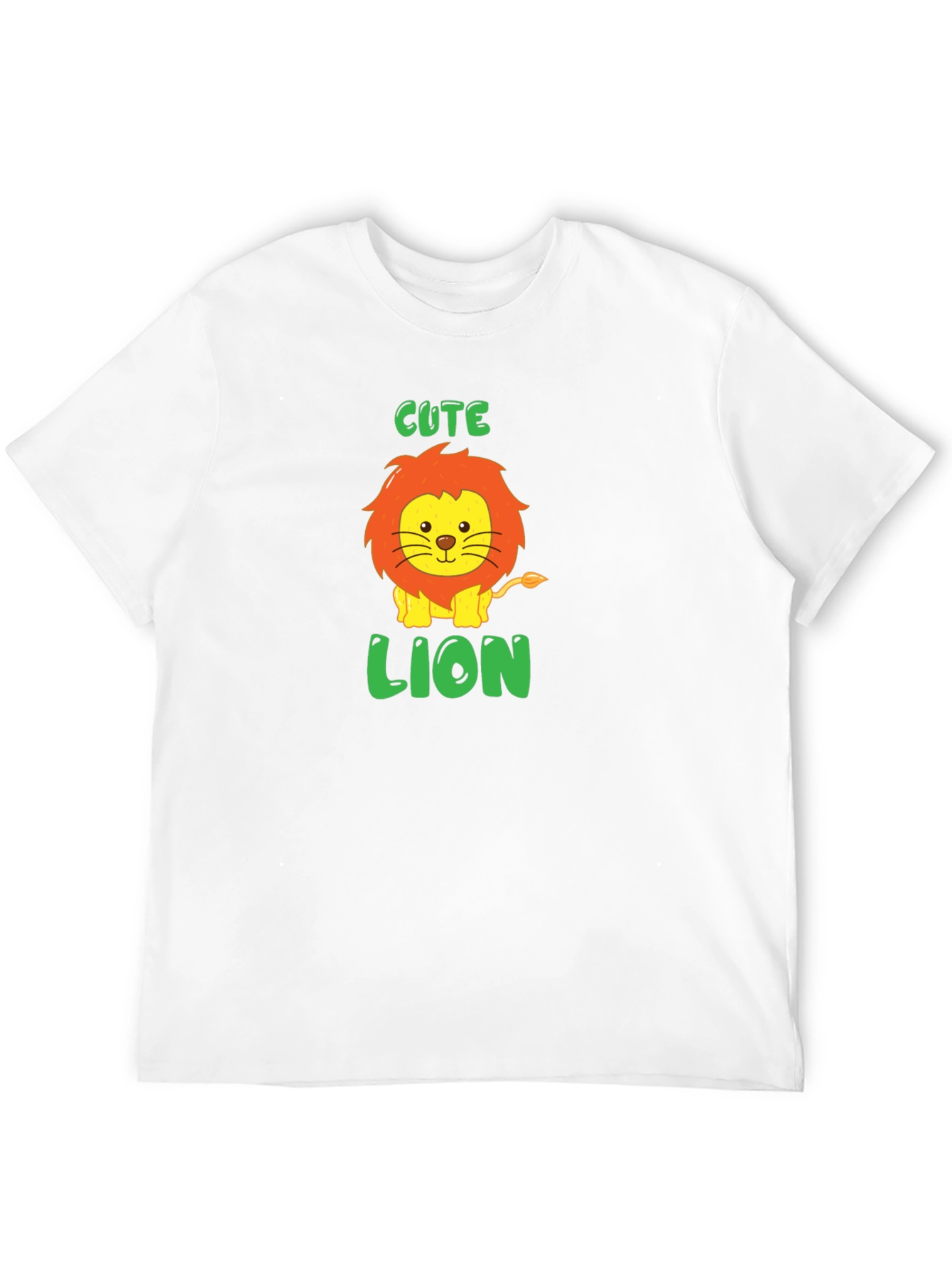 Cute Lion Graphic Tee - Soft Cotton Blend