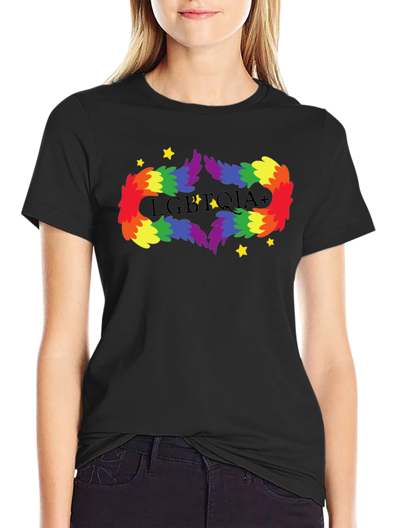LGBTQIA+ Rainbow Feather T-Shirt