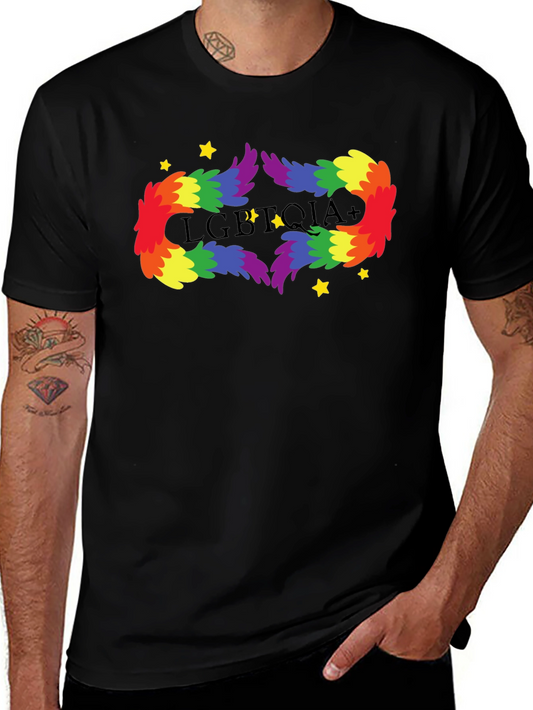 LGBTQIA+ Rainbow Feather T-Shirt