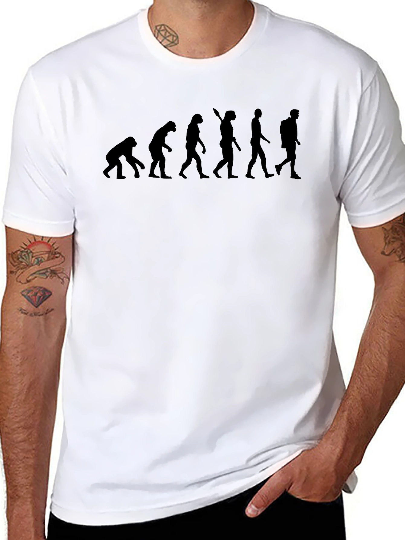 Evolution Graphic Tee - Black Casual T-Shirt