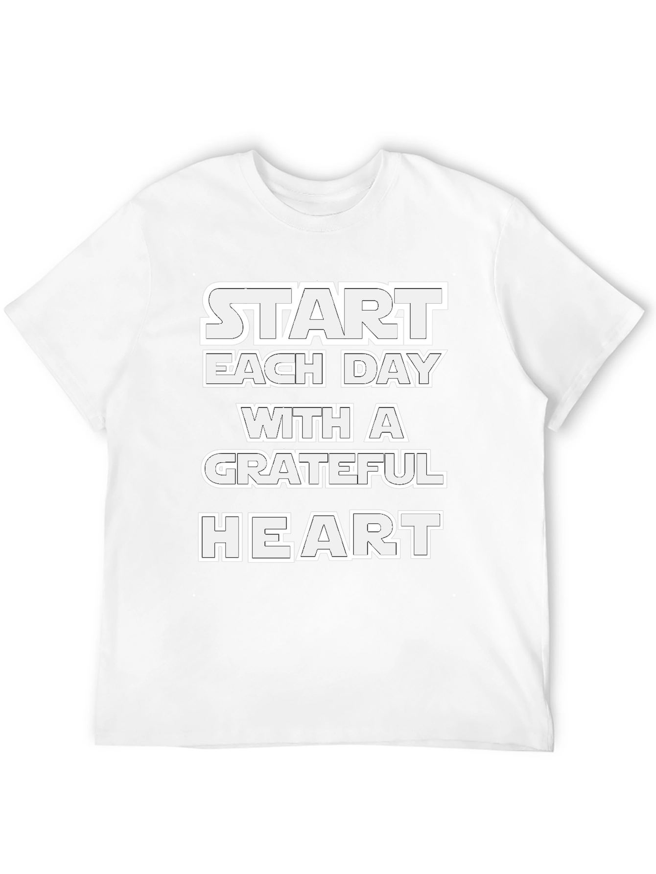 Grateful Heart Black Graphic T-Shirt