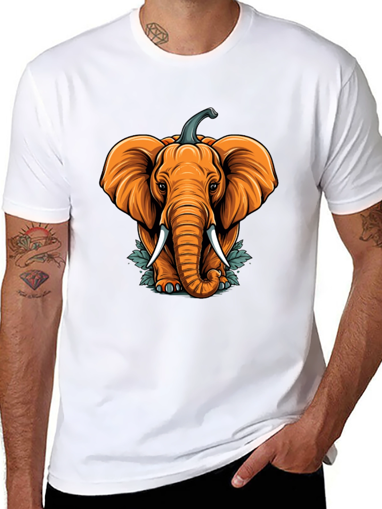 Elephant Pumpkin Halloween T-Shirt