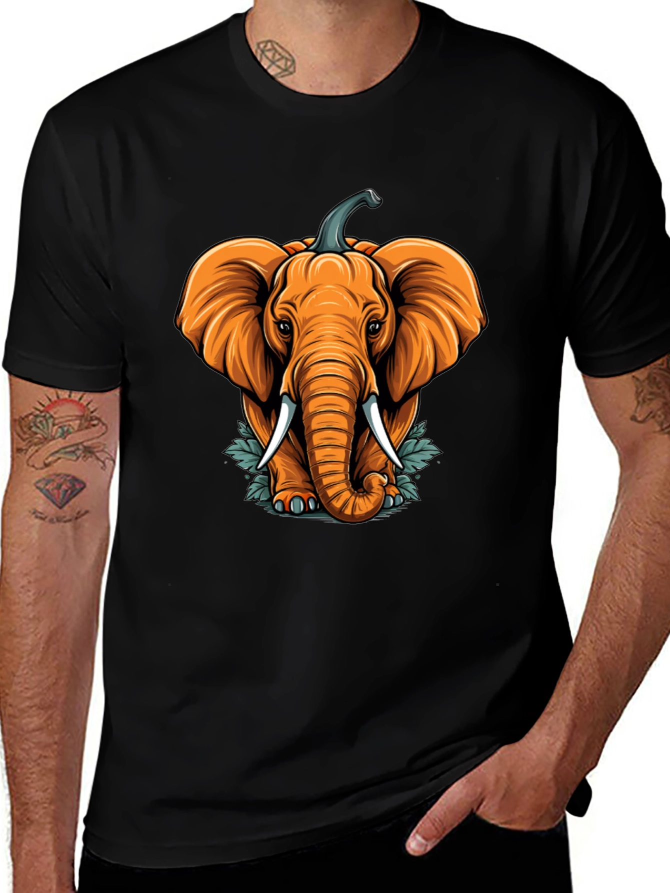 Elephant Pumpkin Halloween T-Shirt