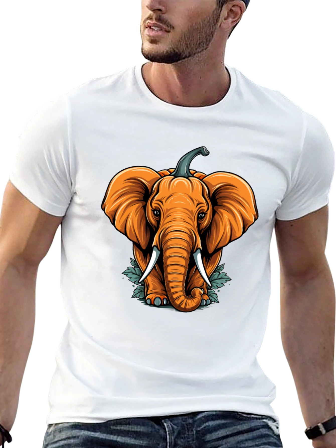 Elephant Pumpkin Halloween T-Shirt