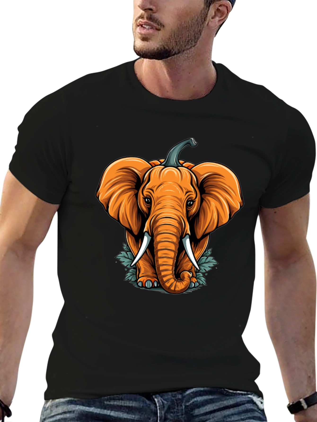 Elephant Pumpkin Halloween T-Shirt
