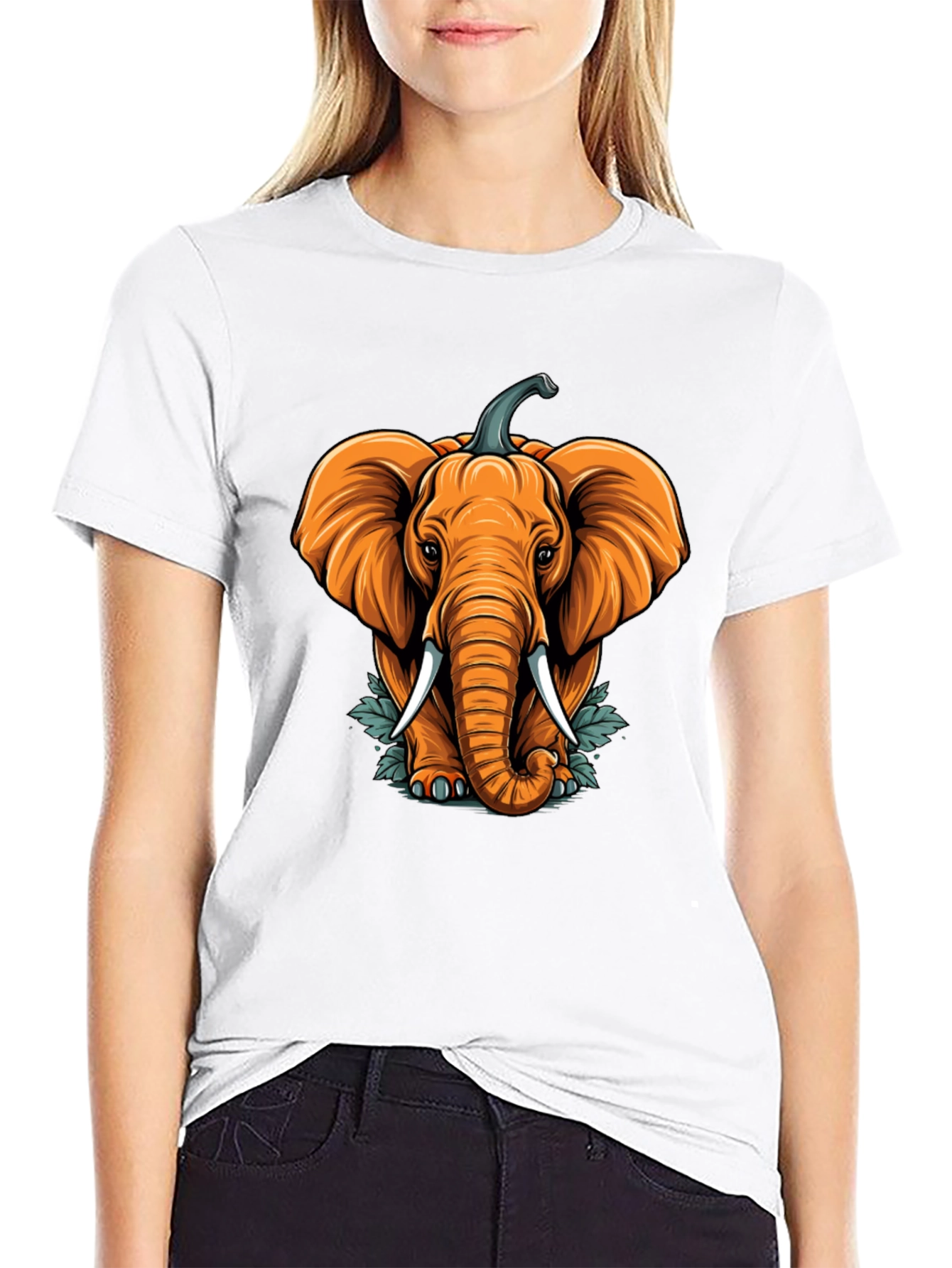 Elephant Pumpkin Halloween T-Shirt