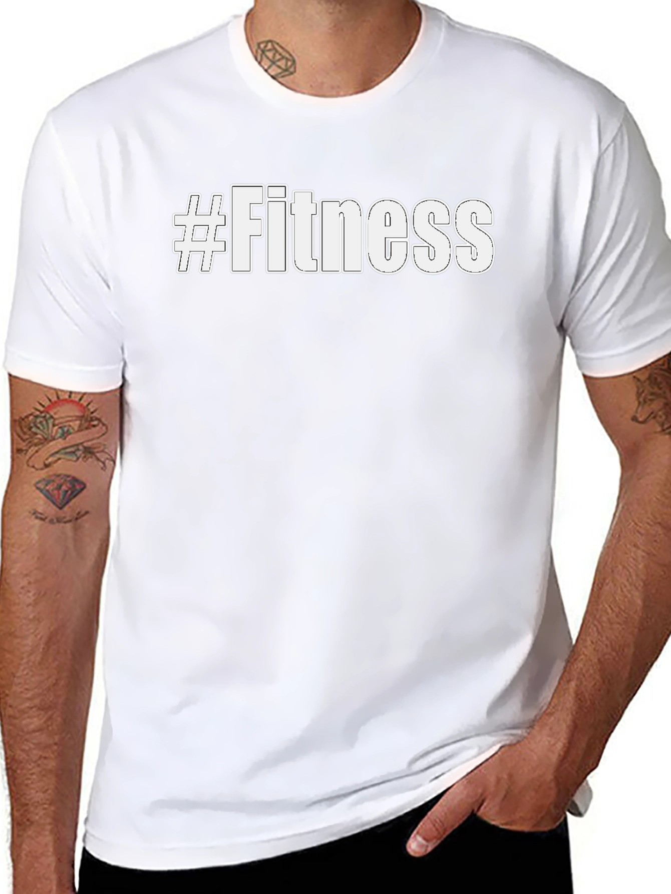 #Fitness Graphic Tee - Workout Ready Cotton T-Shirt
