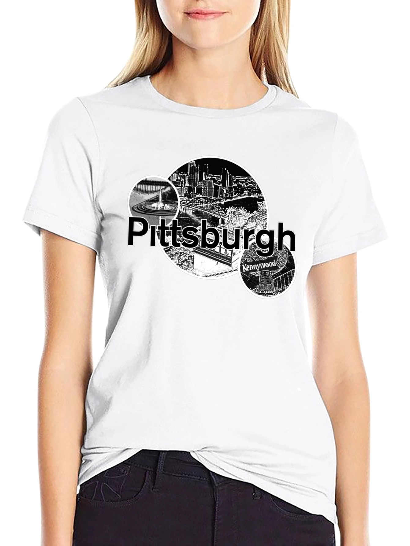 Pittsburgh Cityscape Graphic Tee - Black