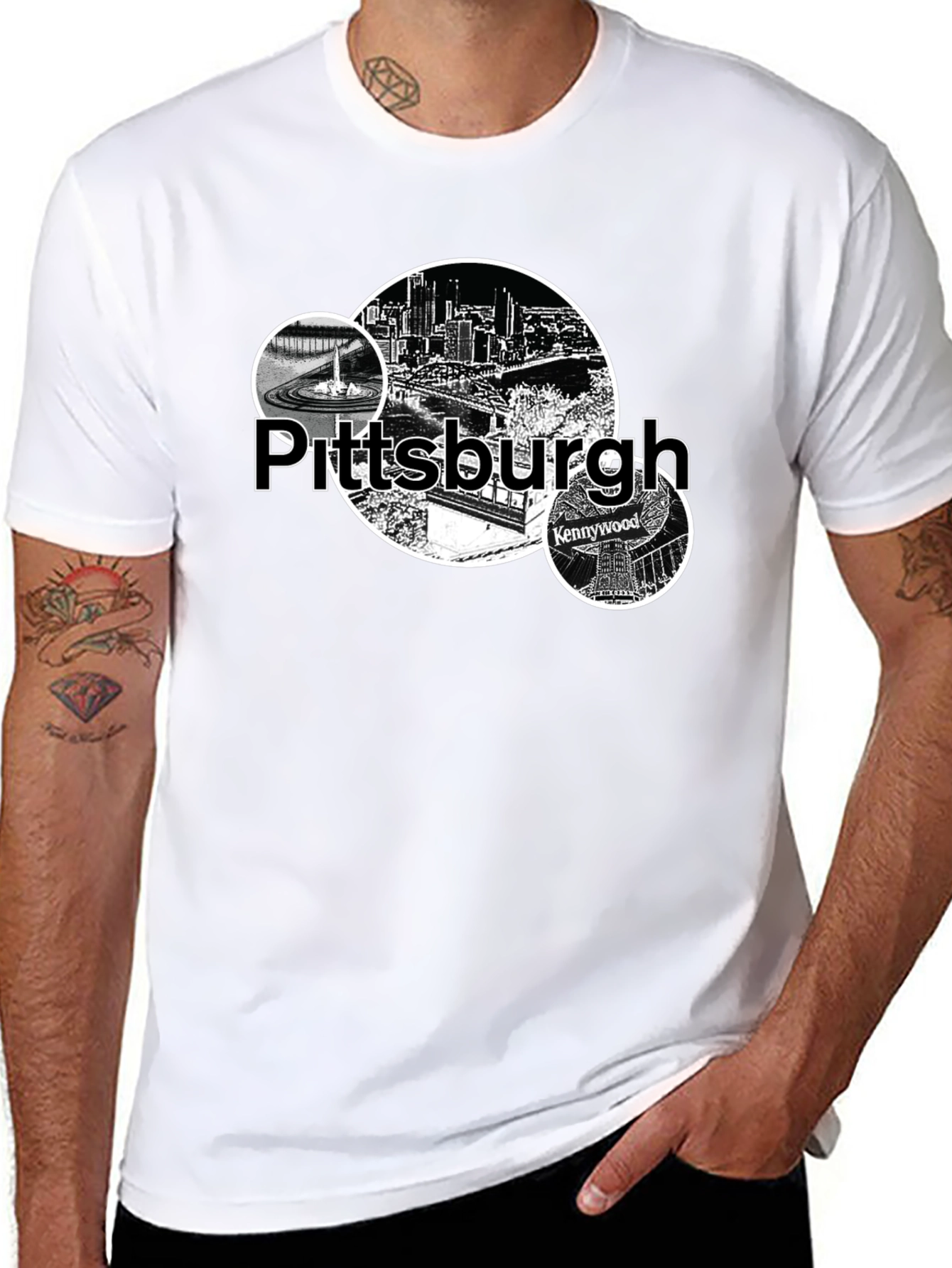 Pittsburgh Cityscape Graphic Tee - Black
