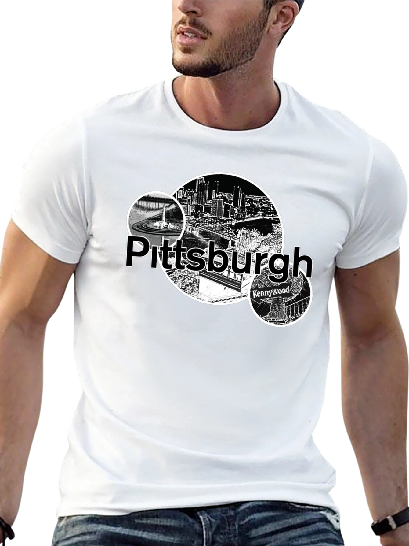 Pittsburgh Cityscape Graphic Tee - Black